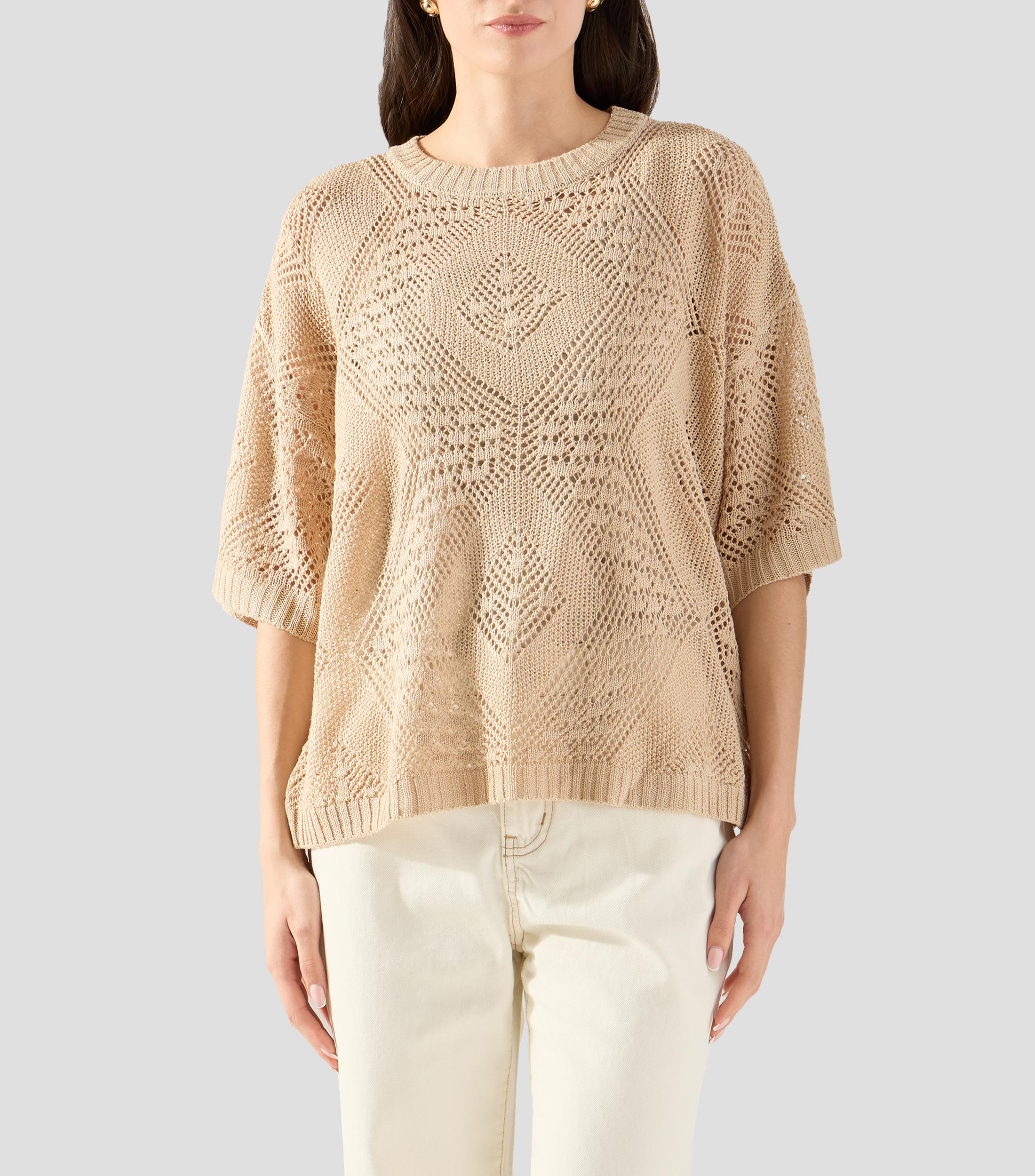 Suéter cuello redondo Mujer