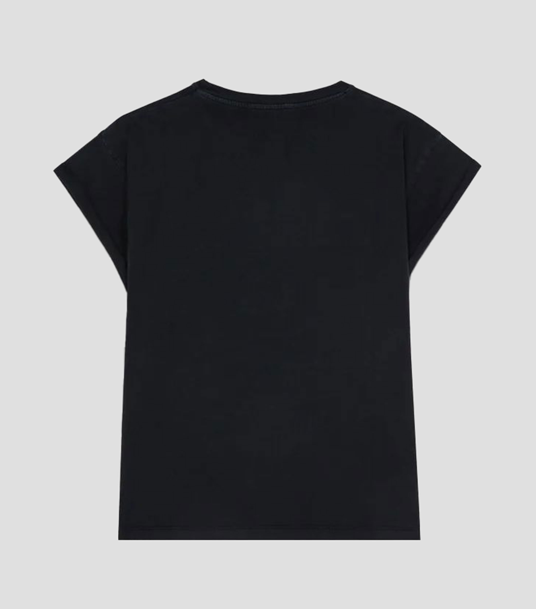 Playera cuello redondo manga corta lisa Mujer