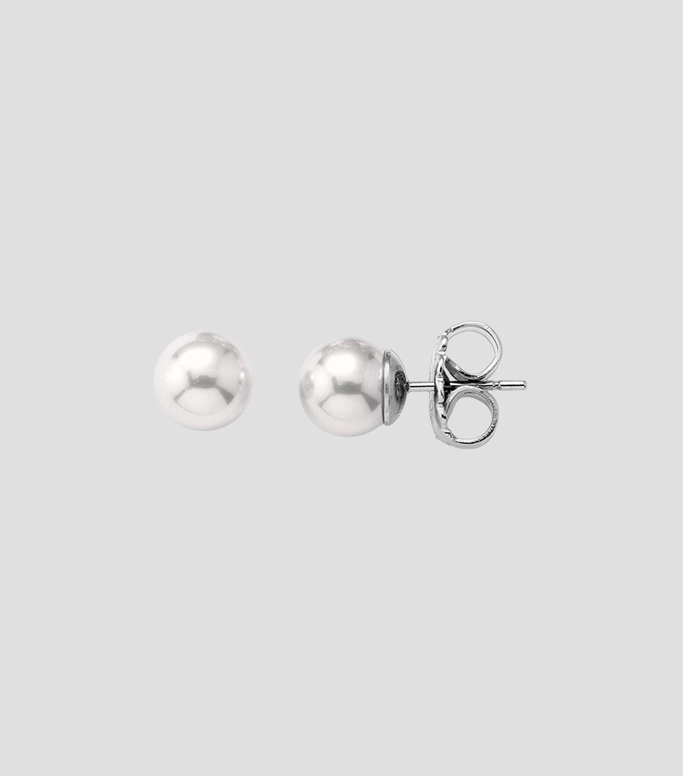 Aretes en plata con perla Mujer