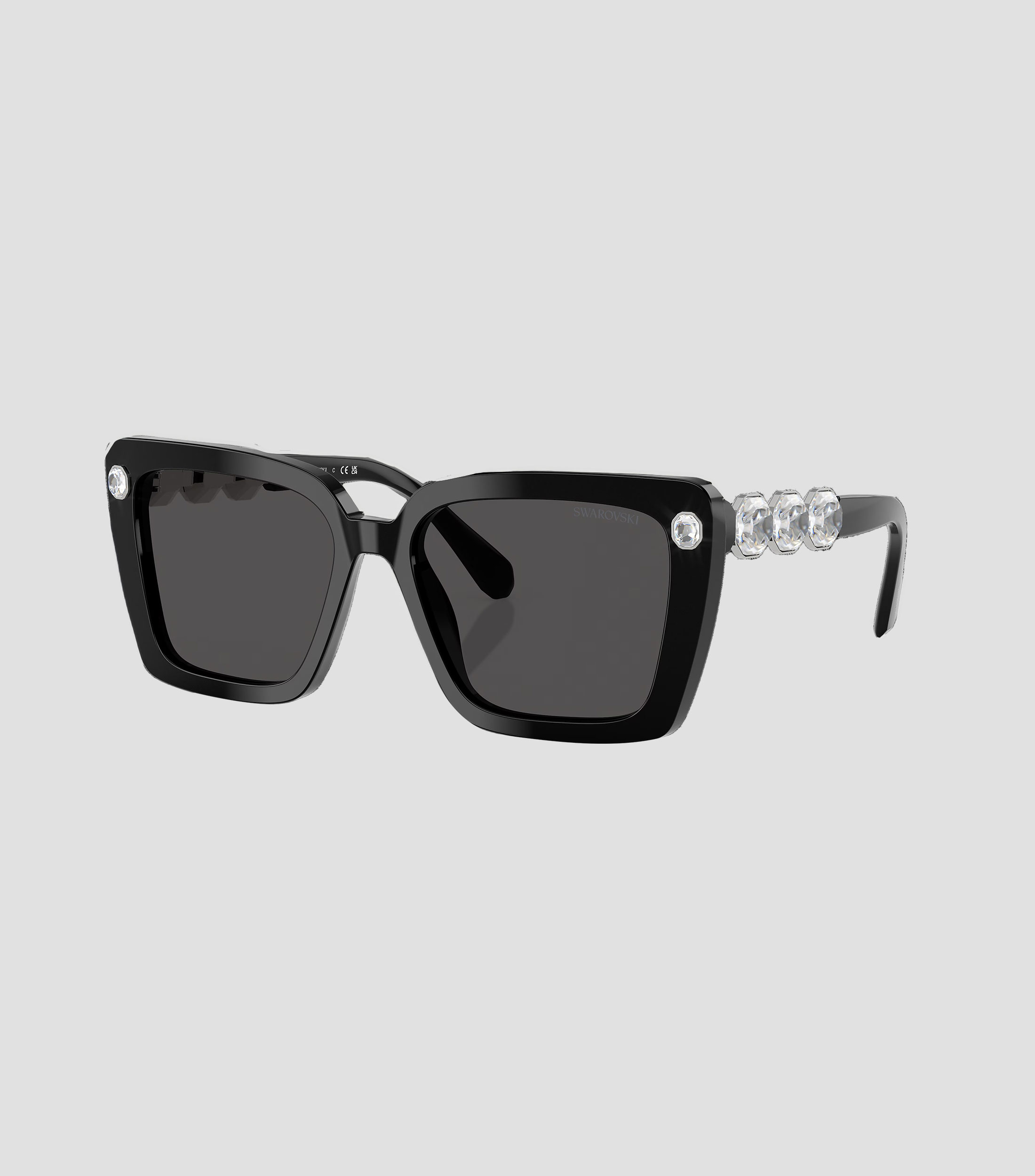 Lentes de sol cuadrados negros Mujer