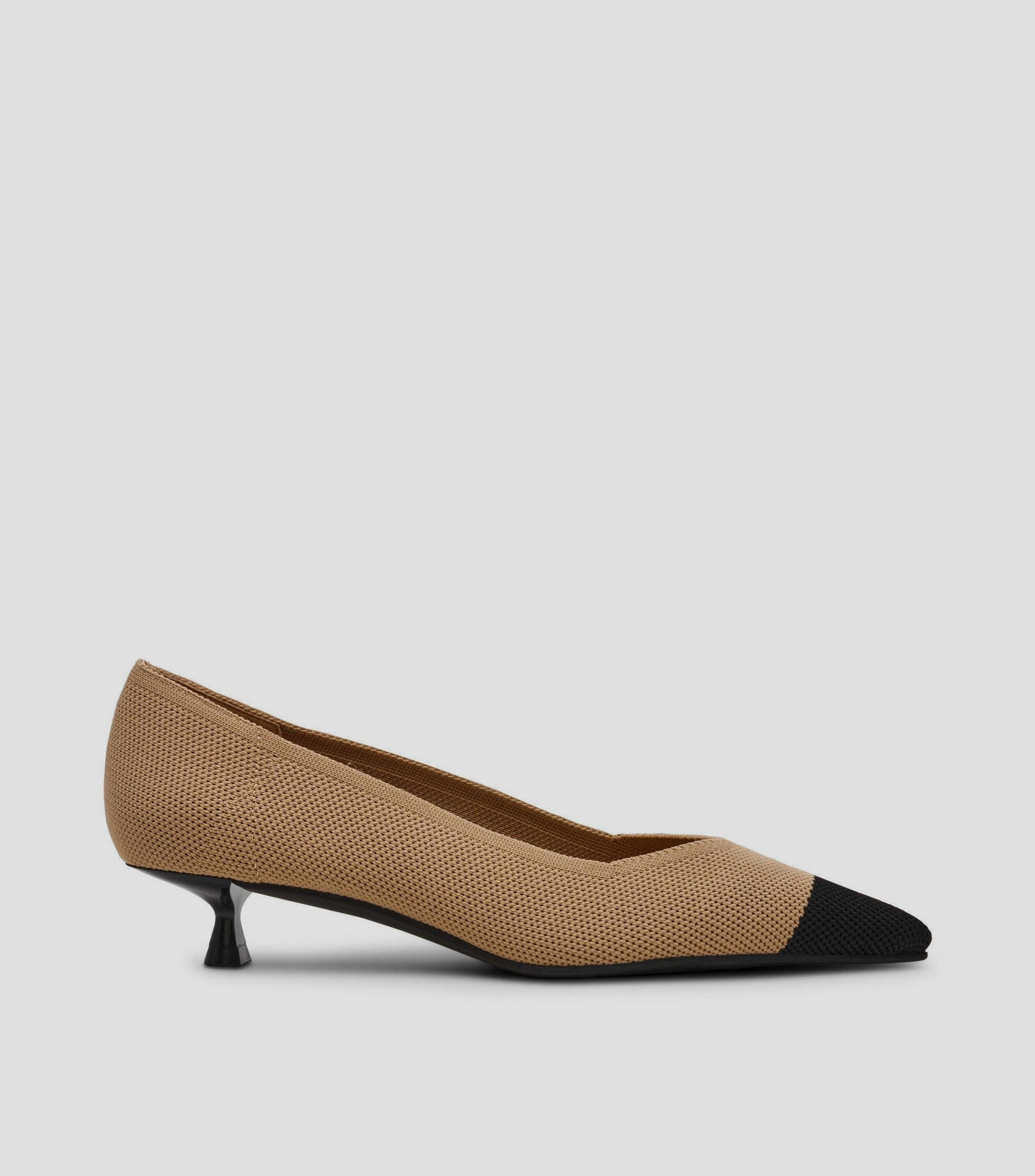 Zapatillas con tacón bajo cuadrado Mujer