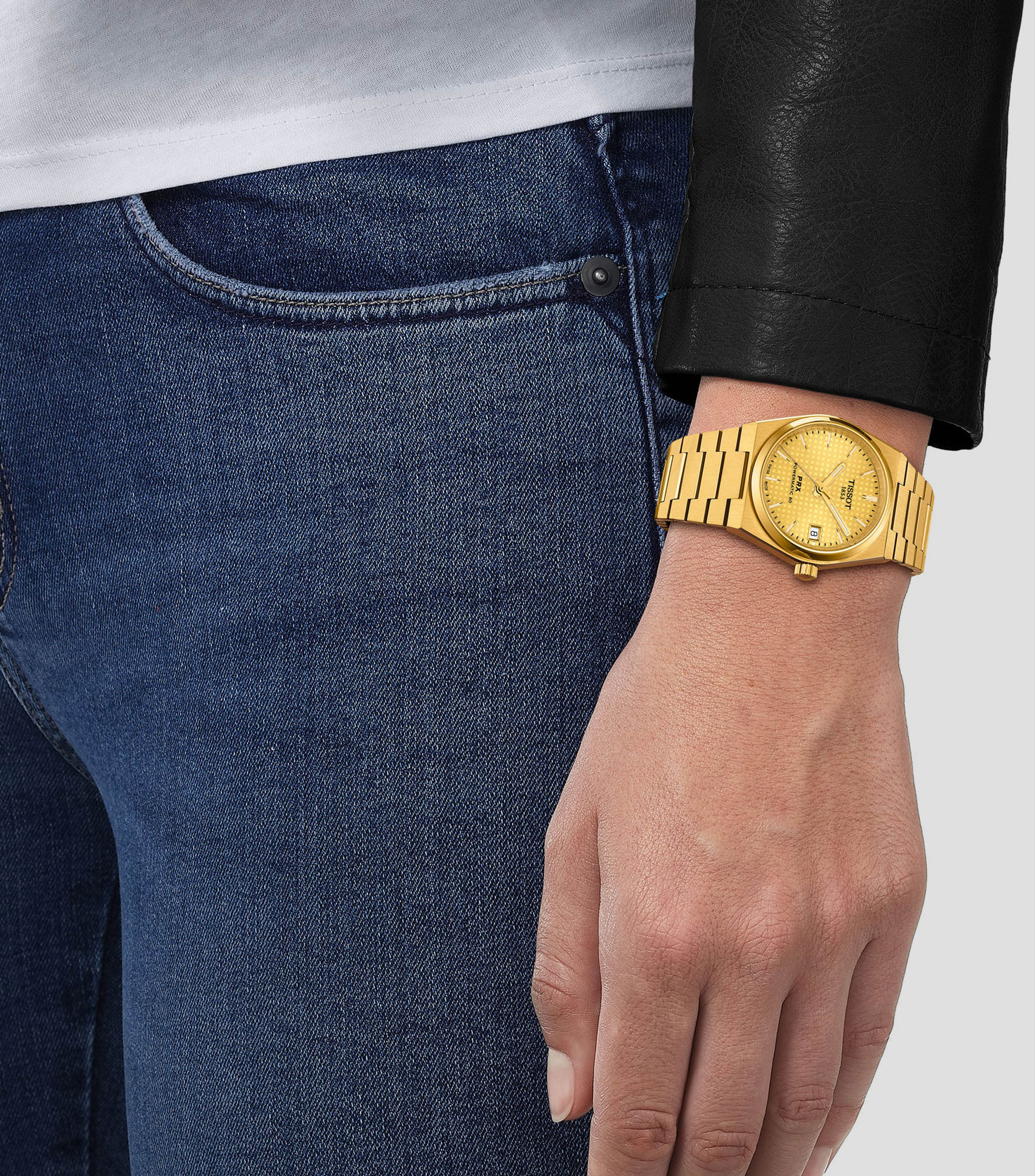 Reloj Unisex T-Classic PRX Powermatic 80 De vestir, Dorado