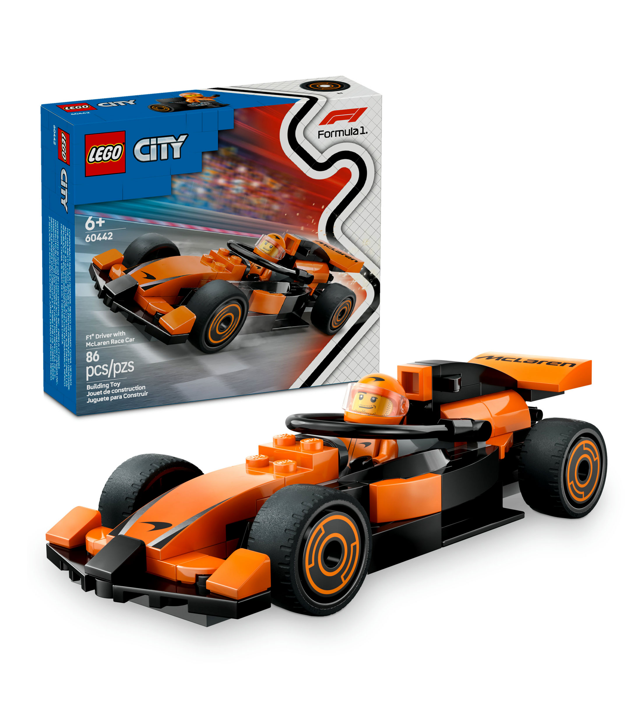 Lego City Piloto de F1 con Auto McLaren Juguete 60442
