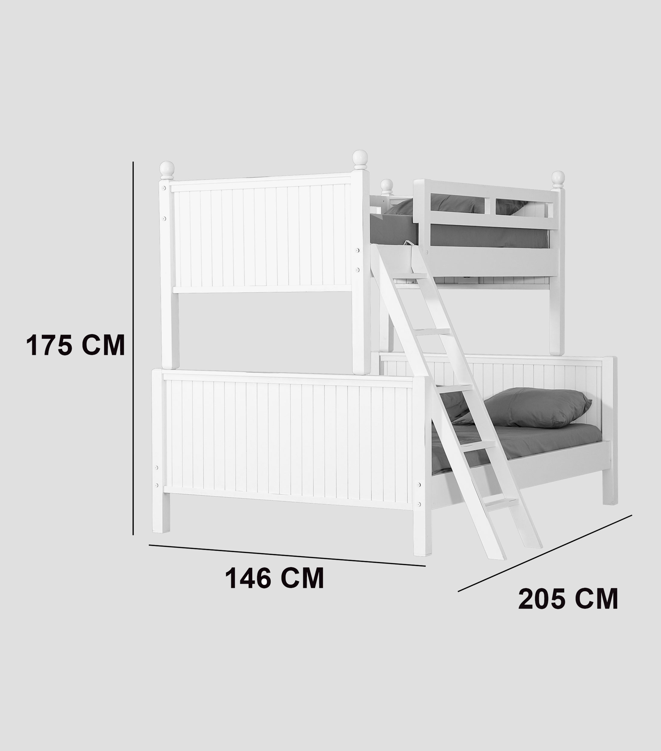 Litera Matrimonial-Individual Boston en MDF
