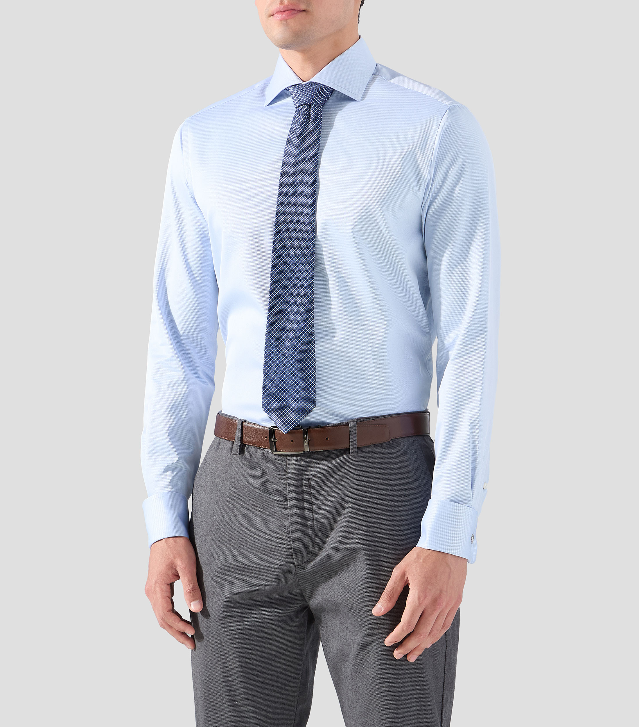 Camisa Microdiseño manga larga Hombre