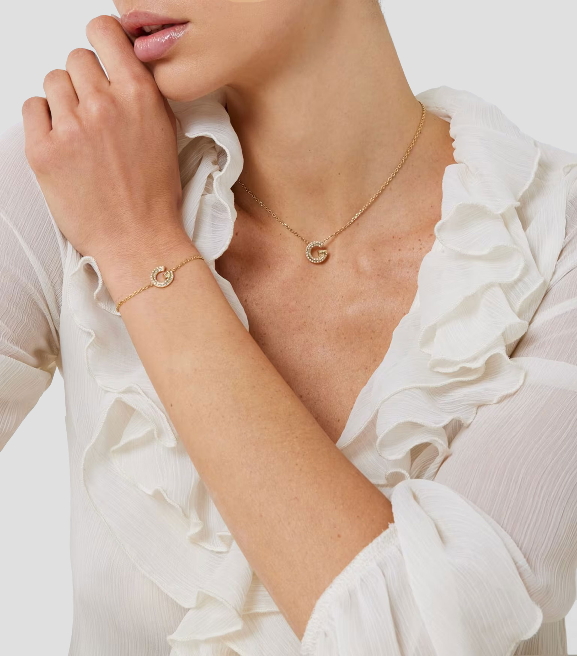 Collar G Crystal con cristales Mujer