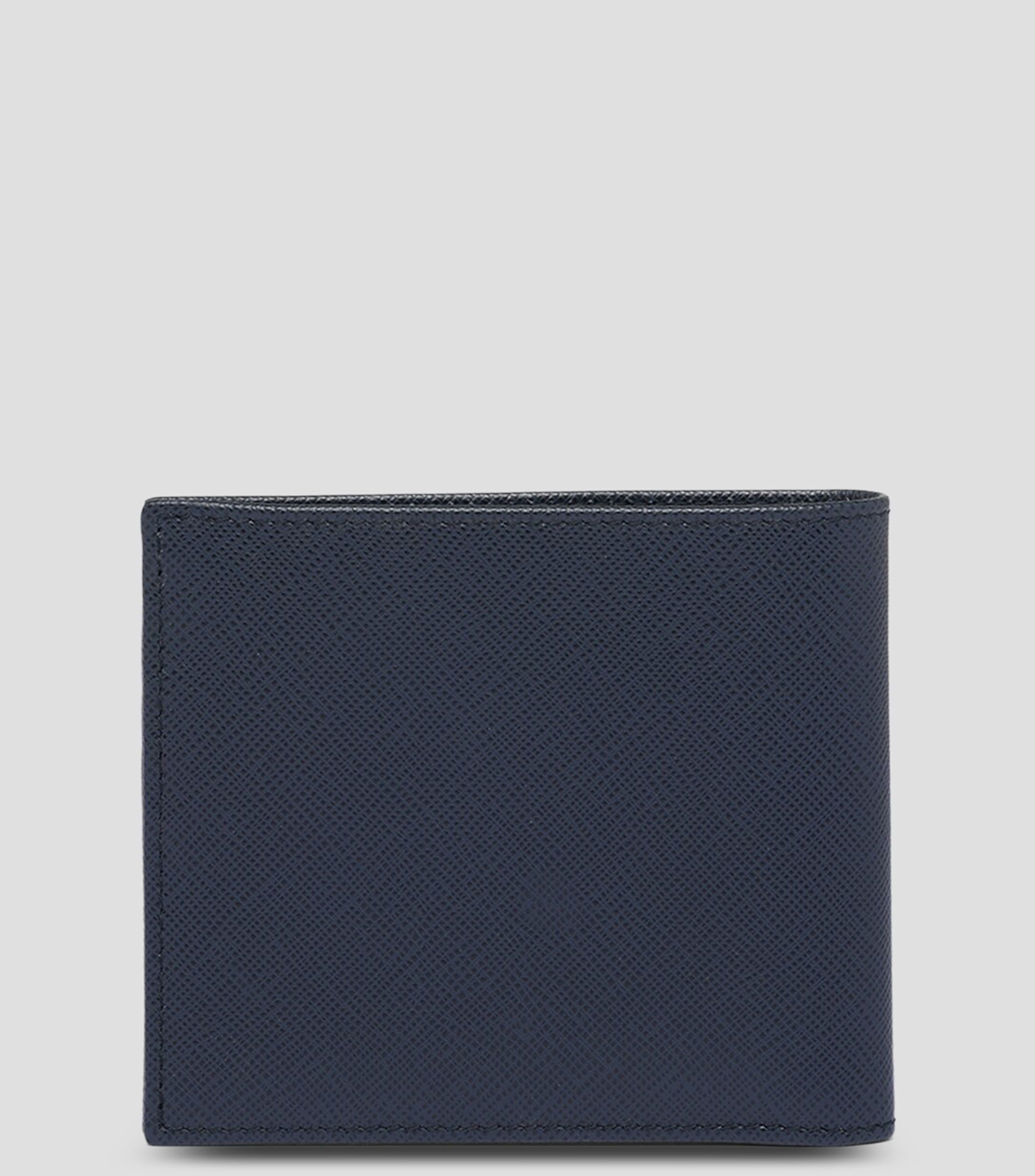 Cartera bifold en piel Saffiano fantasía Hombre