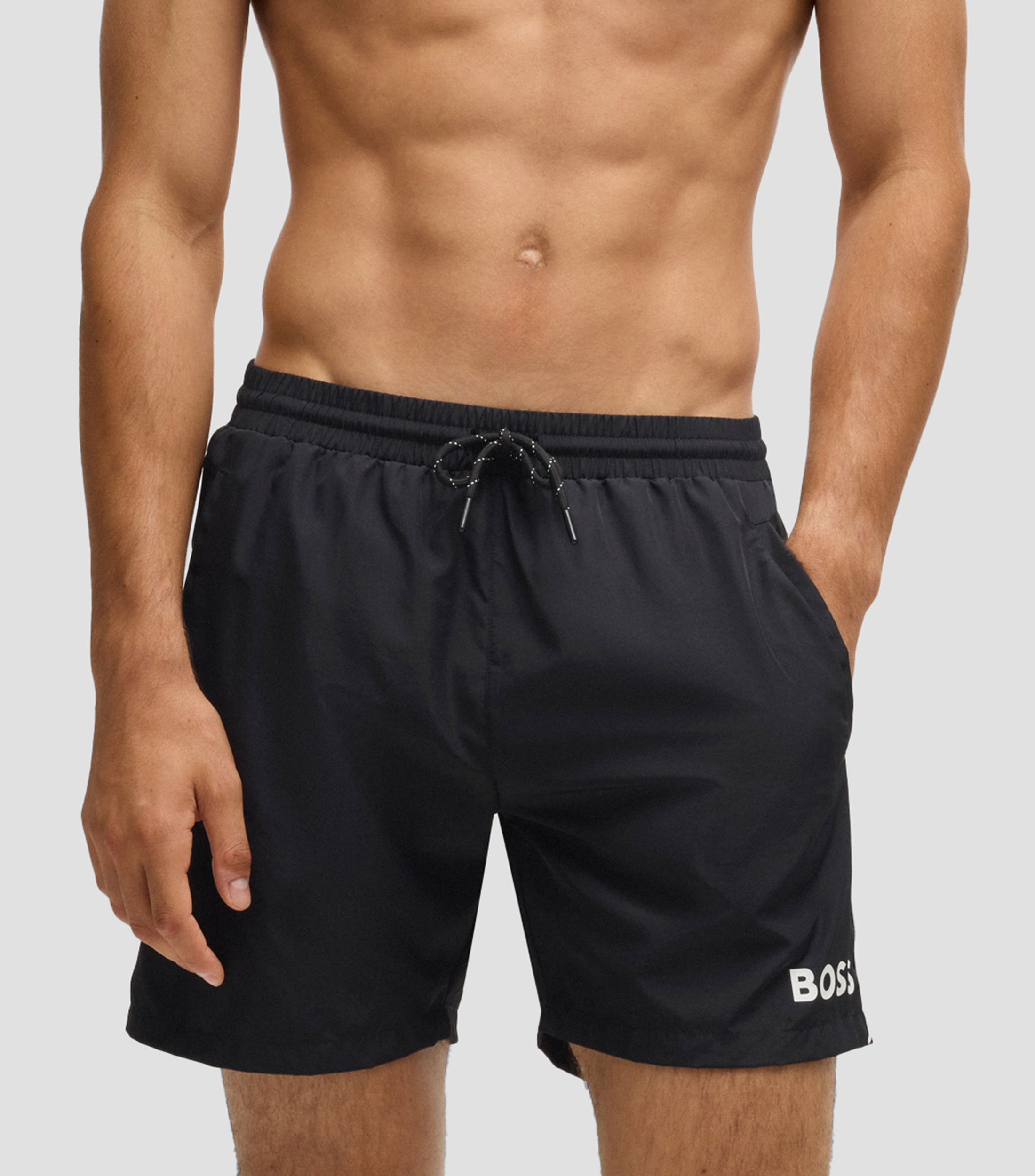 Traje de baño con forro integral y detalles a contraste Hombre