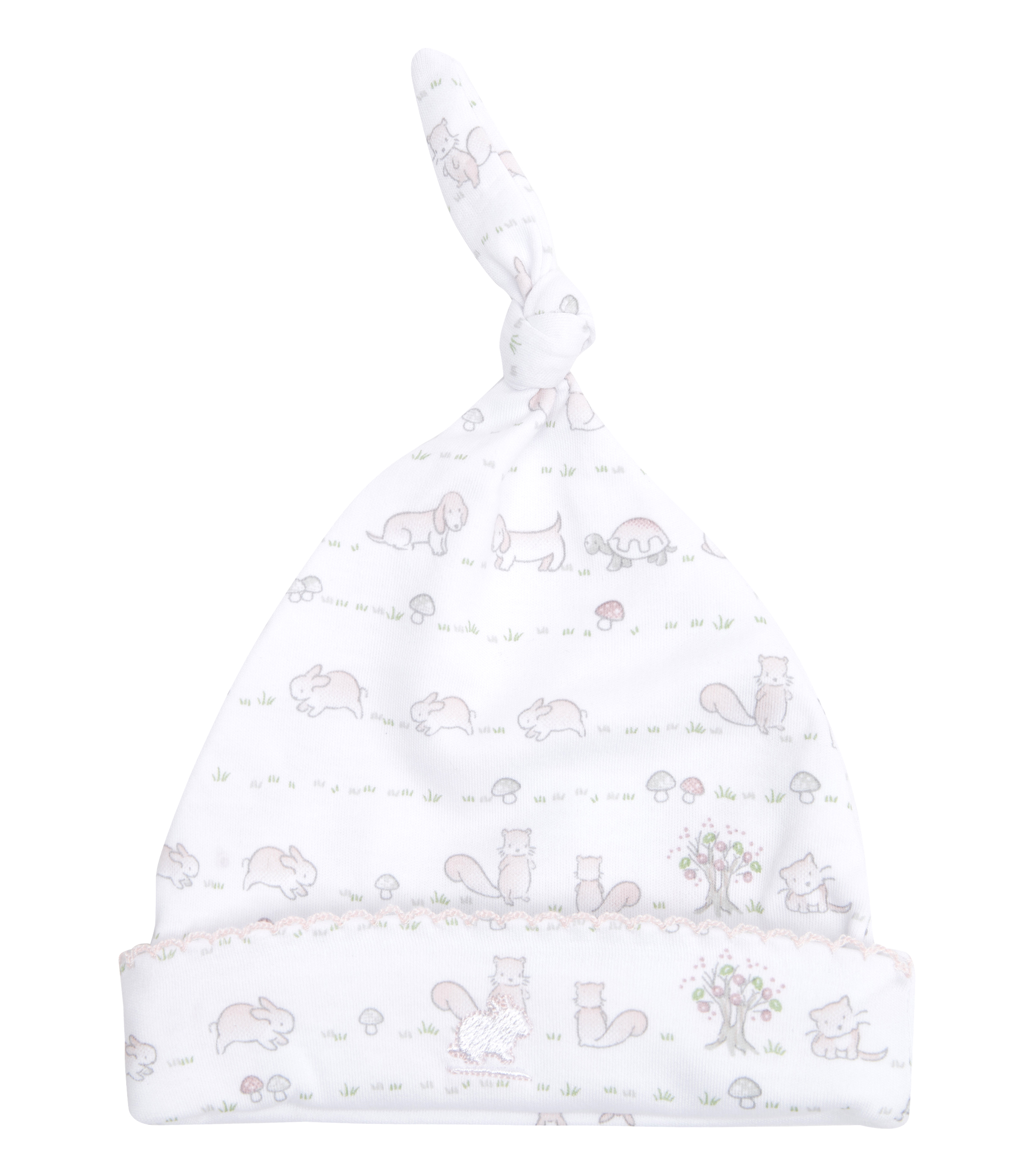 Gorro en tejido de punto en algodón pima blanco Bebés