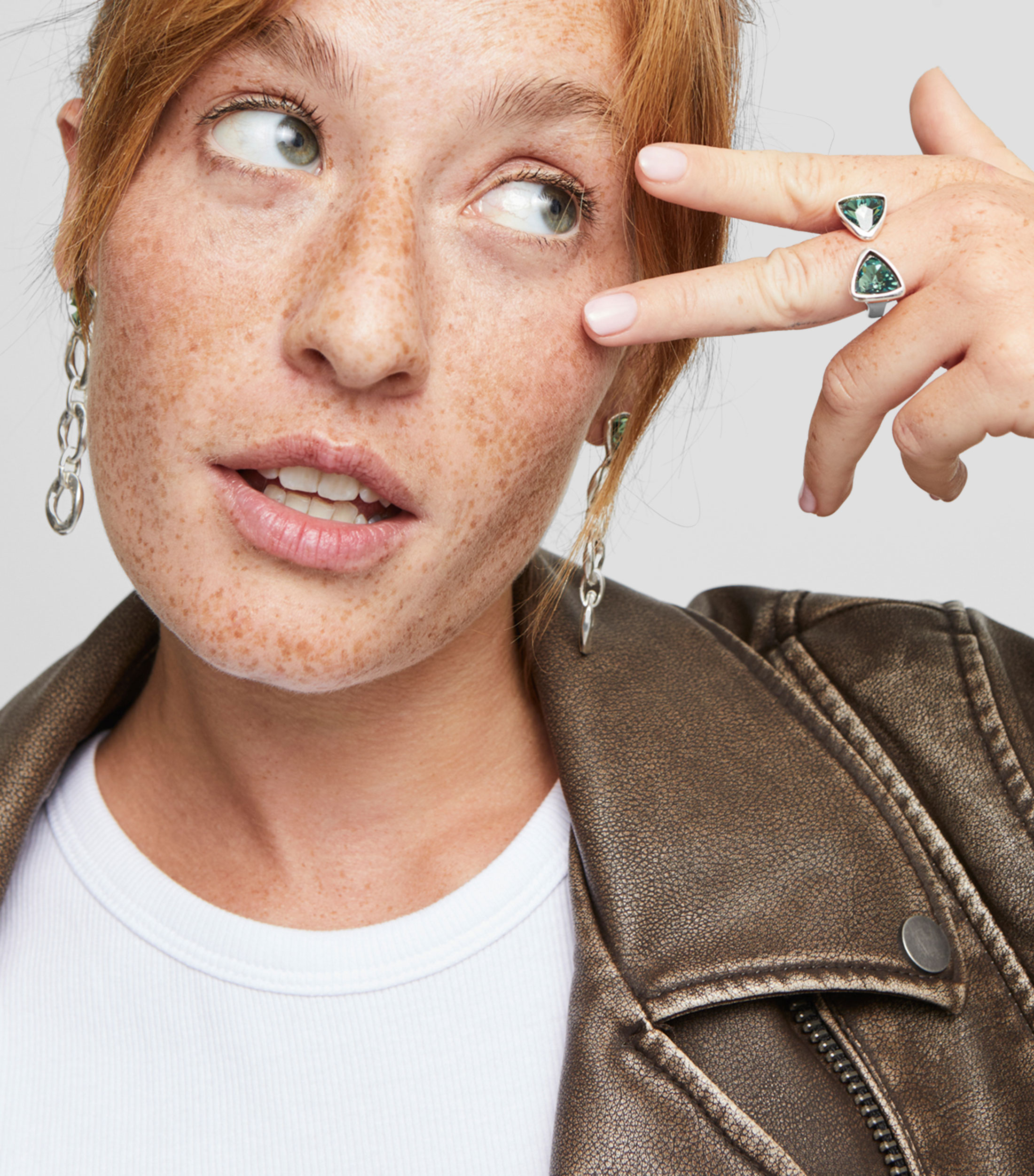 Anillo con triángulos Mujer