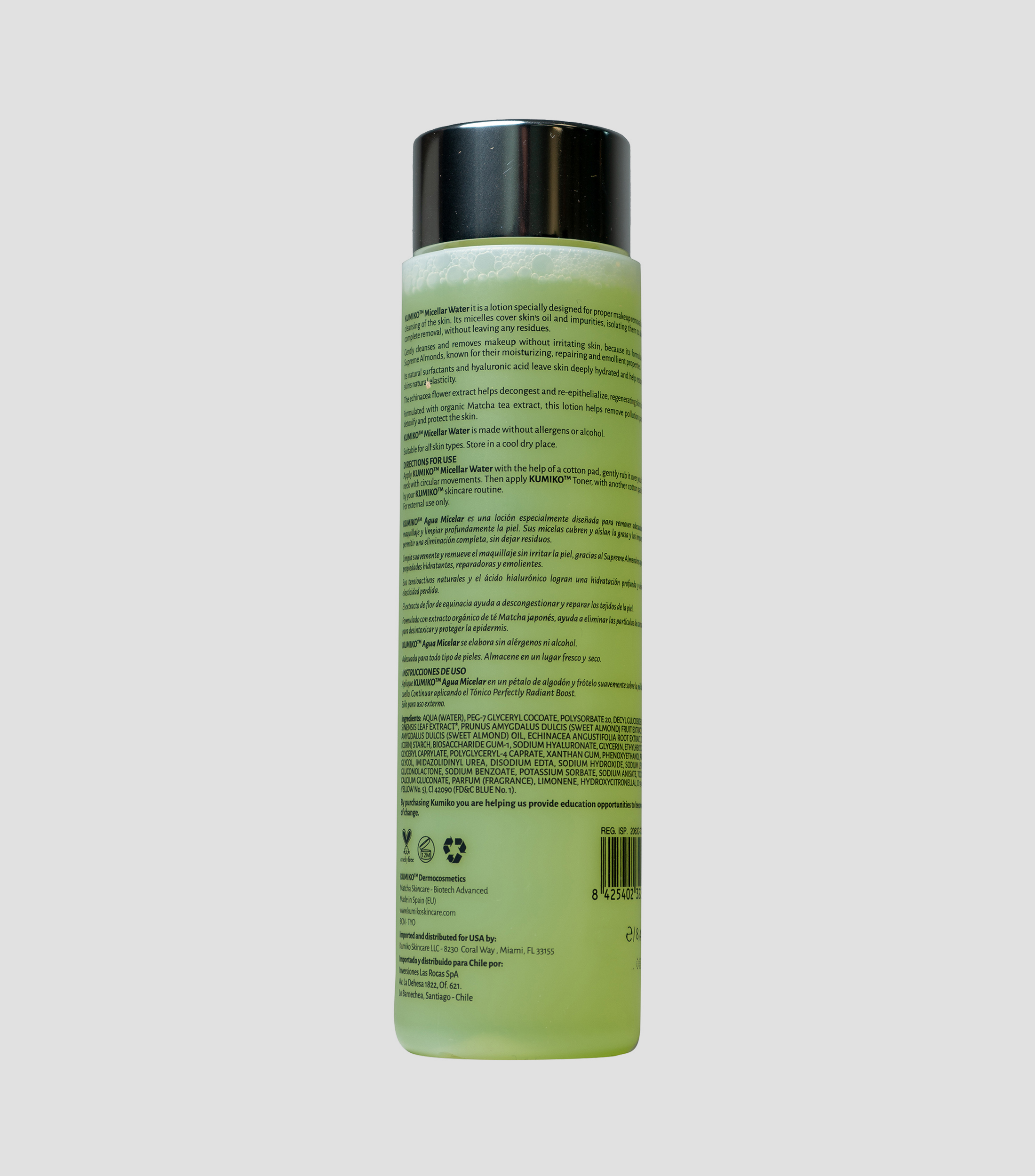 Limpiador Facial Purificante Matcha Micellar Cleasing Water, 250 ml