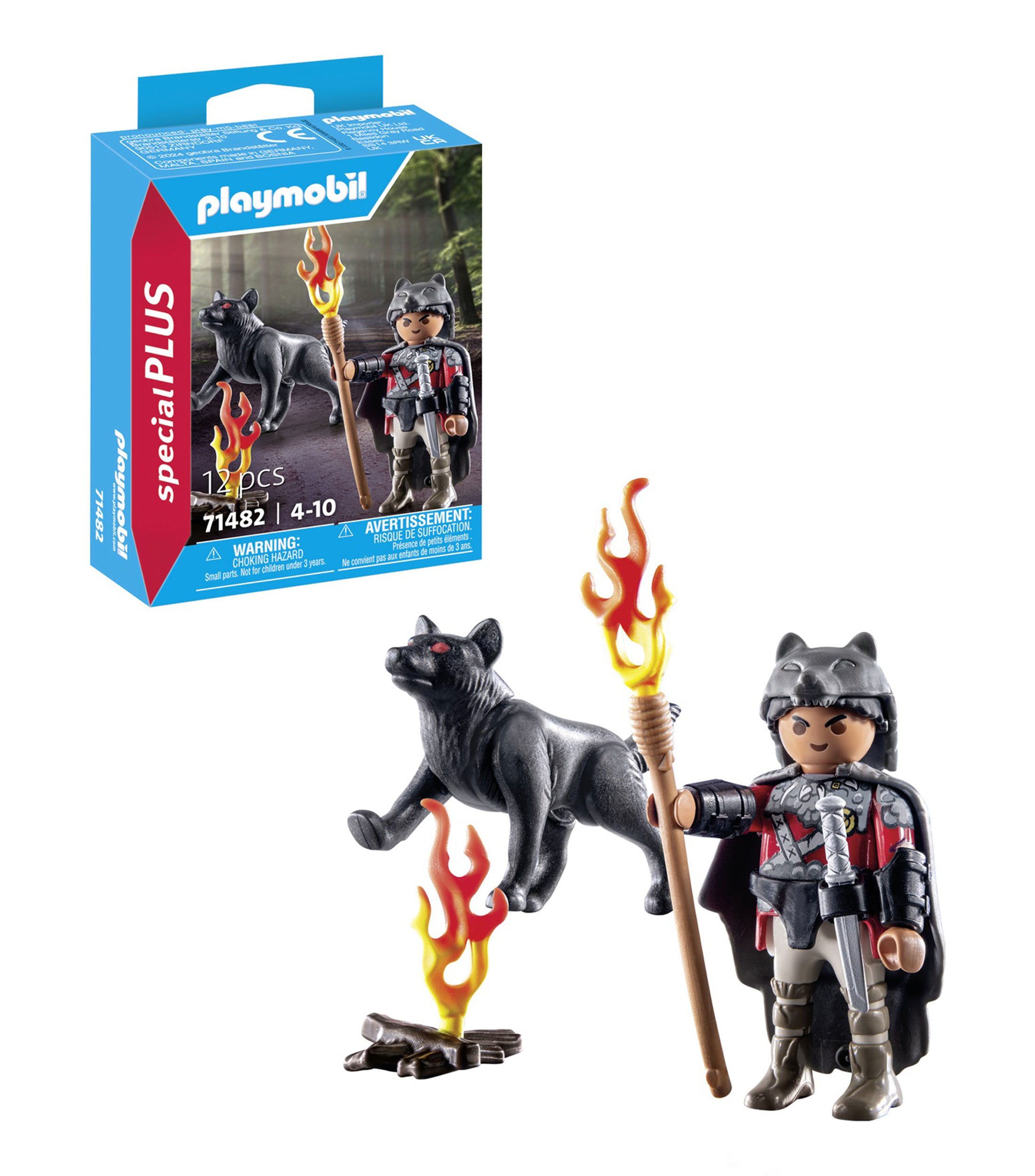 Playmobil Caballero con lobo y estandarte REF 4810 - Colecciones de ocasión Playmobil Caballero con lobo y estandarte REF 4810 - Colecciones de ocasión