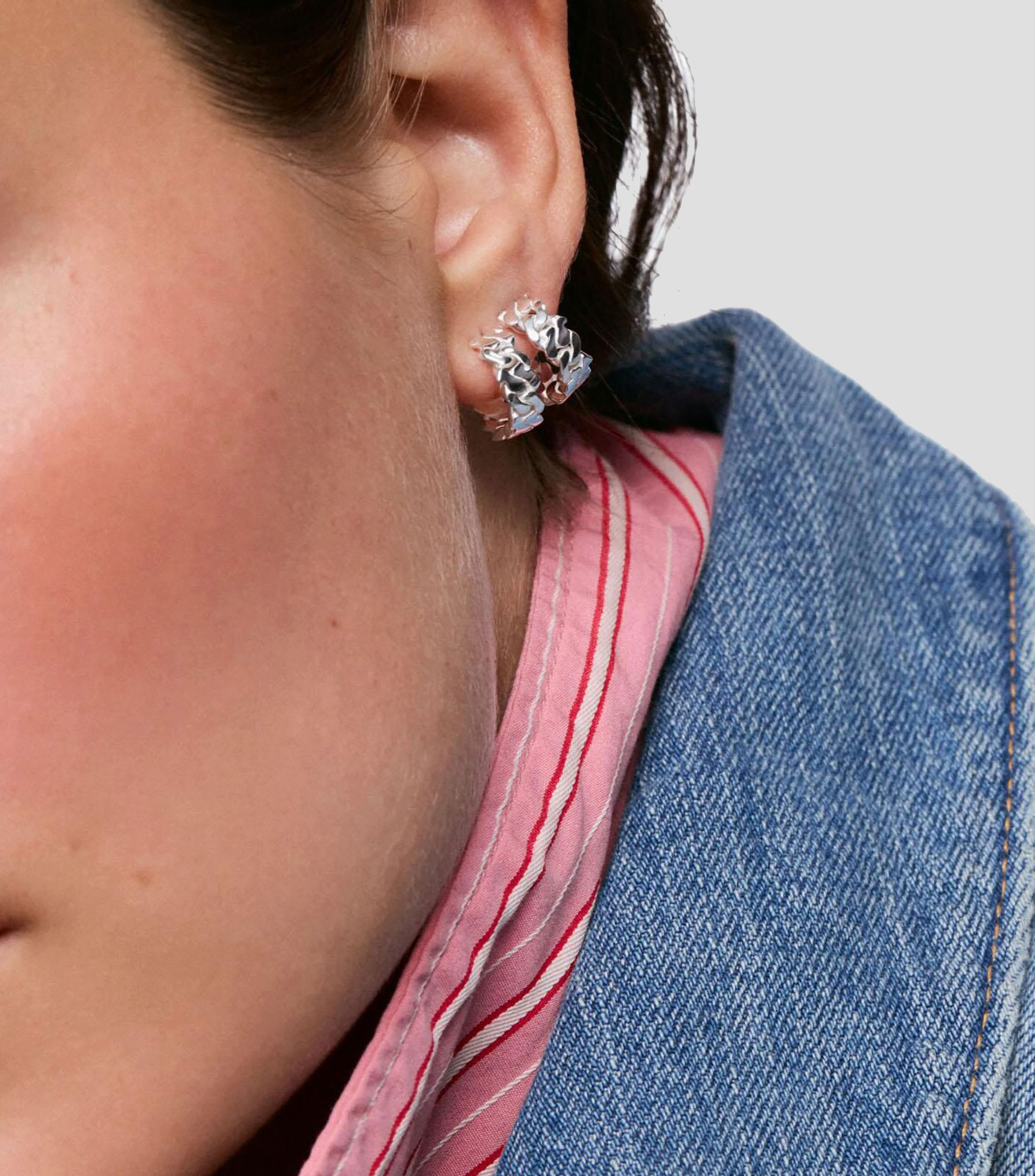 Aretes en Plata .925 Bears Chain Mujer