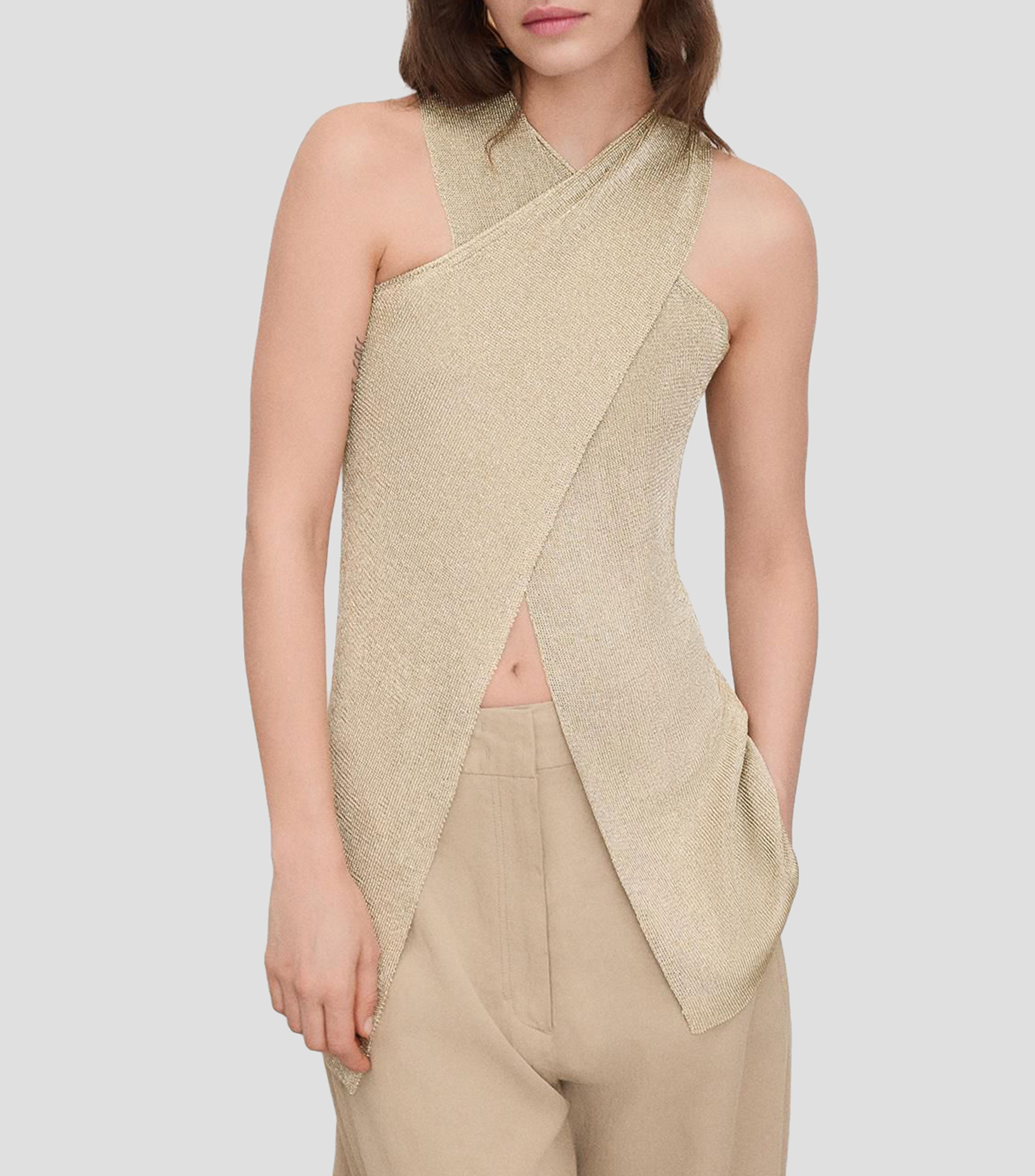Blusa Microdiseño sin mangas Mujer