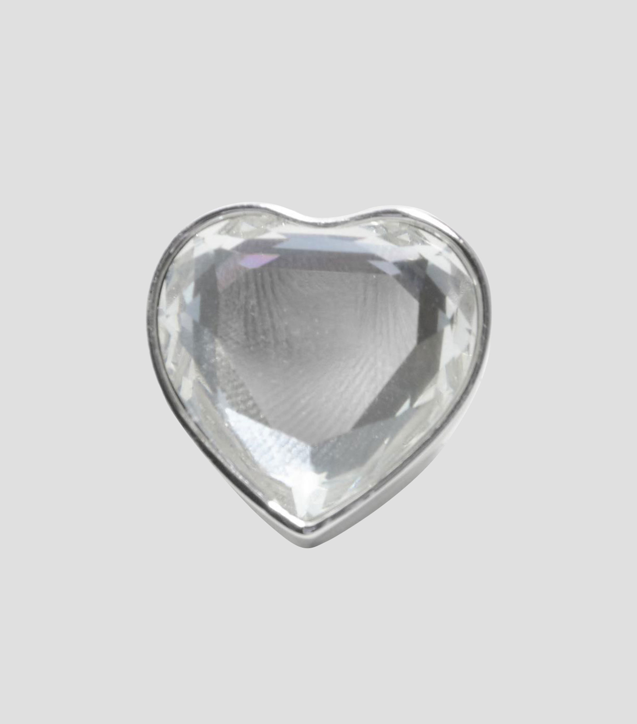 Anillo cristal corazón plateado Mujer