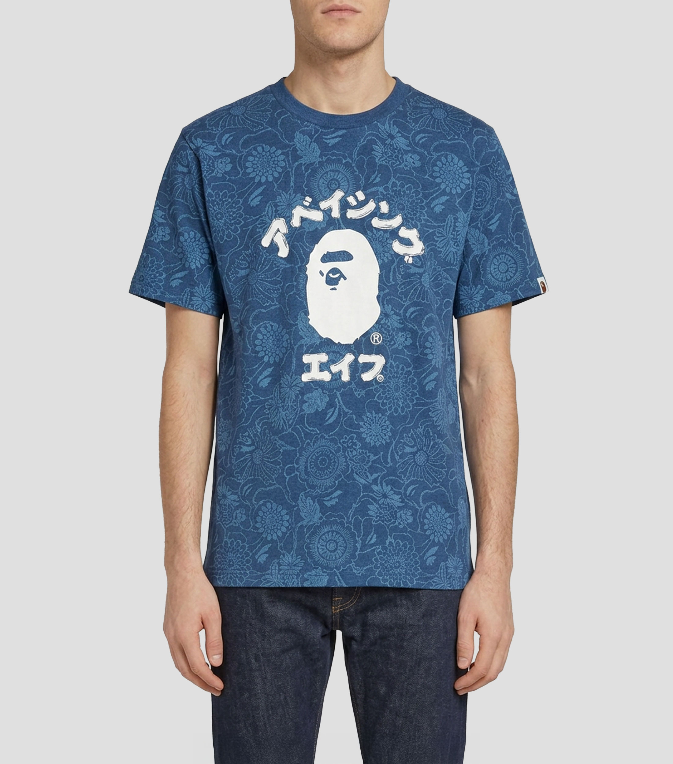 Playera cuello redondo manga corta estampada Hombre