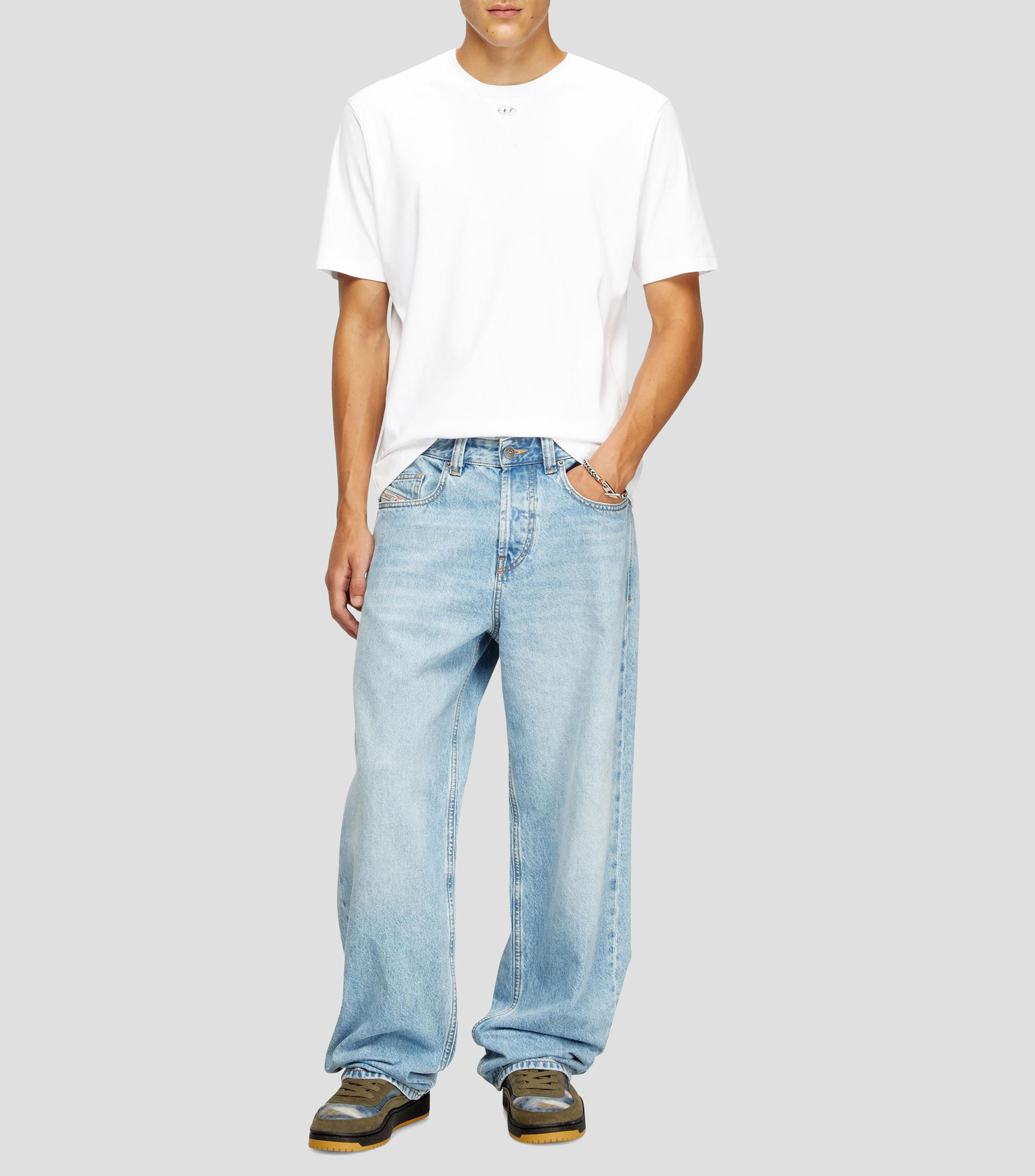 Playera cuello redondo manga corta lisa Hombre