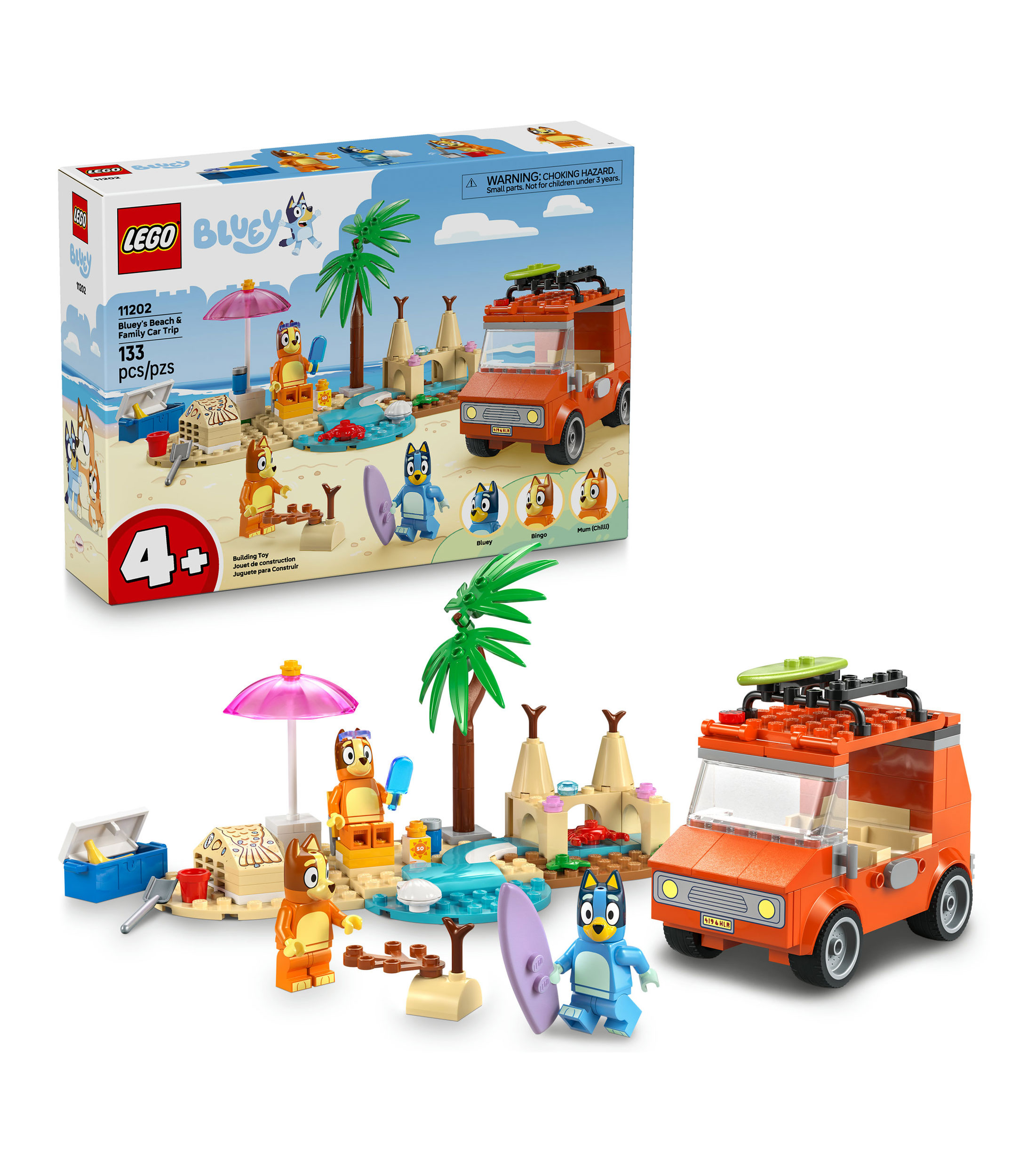 Lego Bluey Excursión Familiar a la Playa de Bluey Juguete de construcción 11202