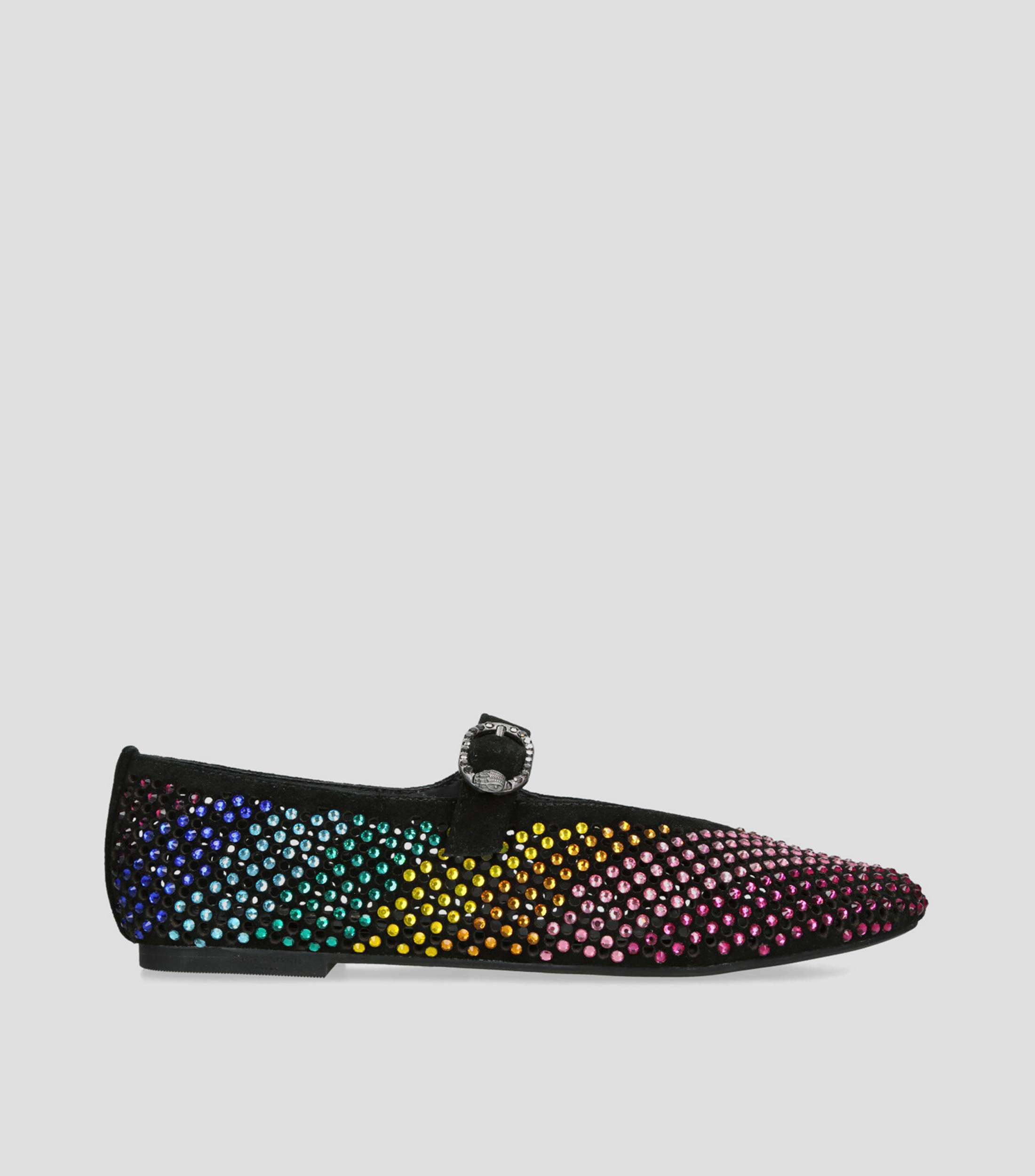 Flats en Piel con Tacon Bajo Mujer