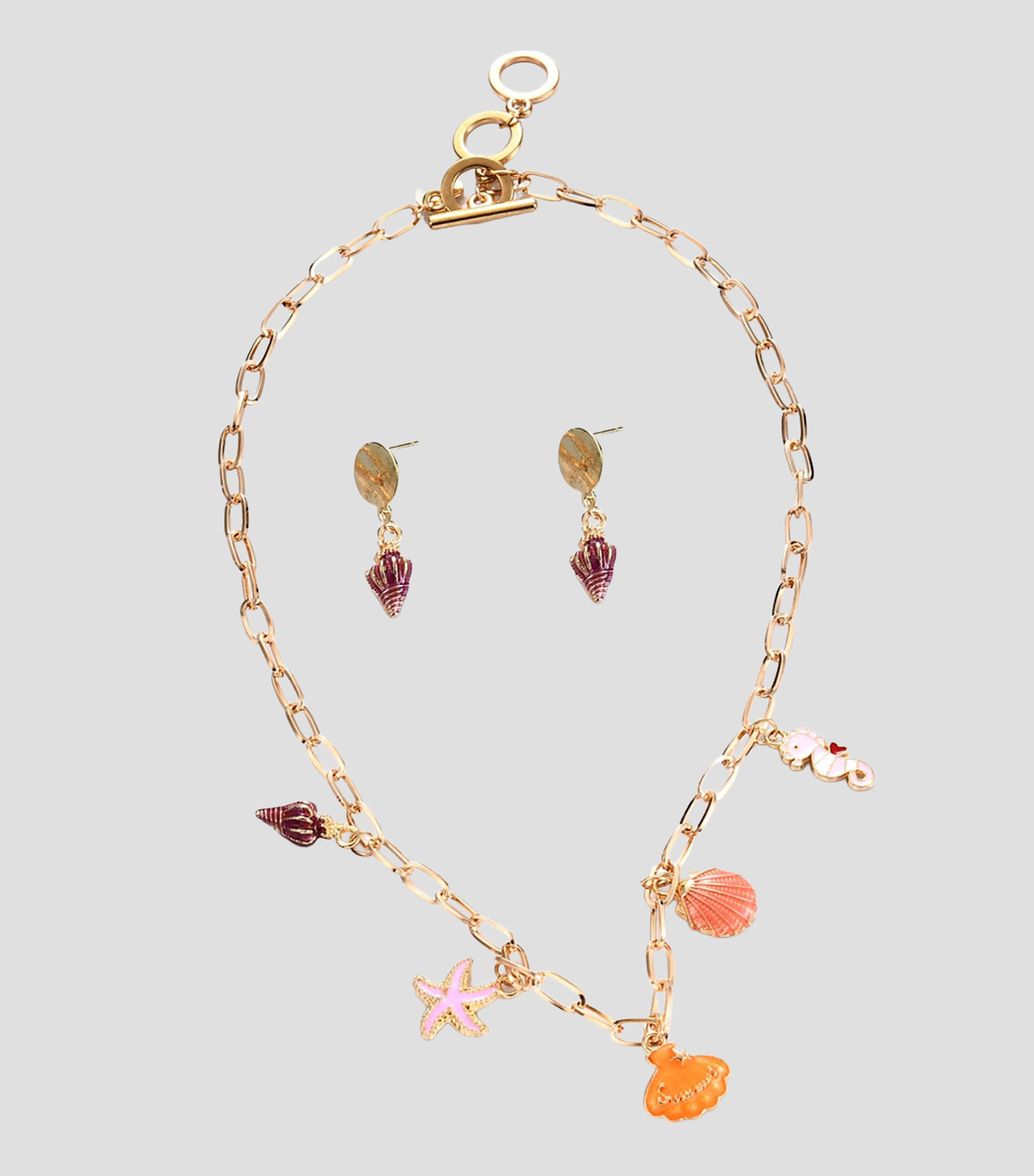Set de collar y aretes Mujer