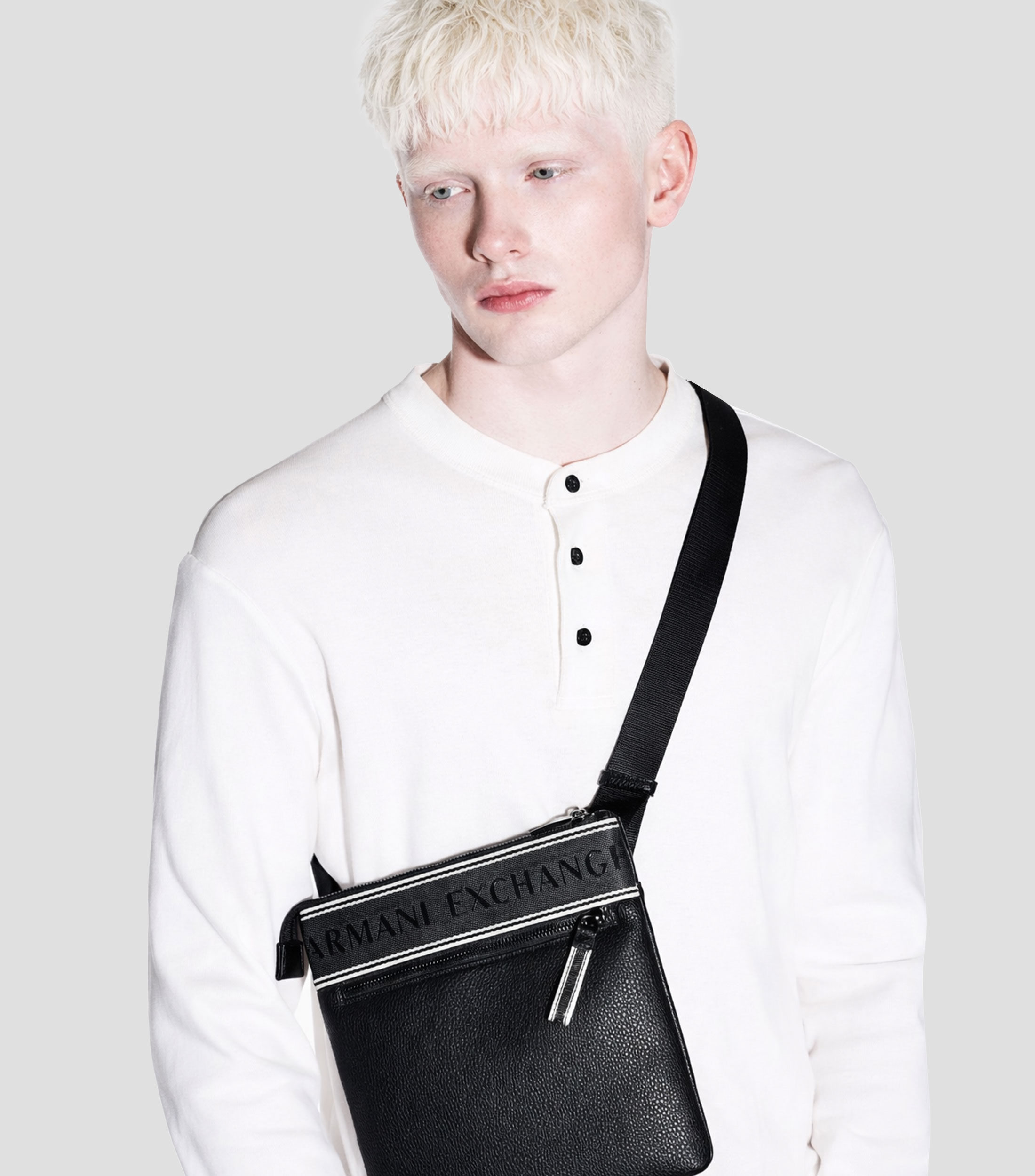 Bolso crossbody liso Hombre