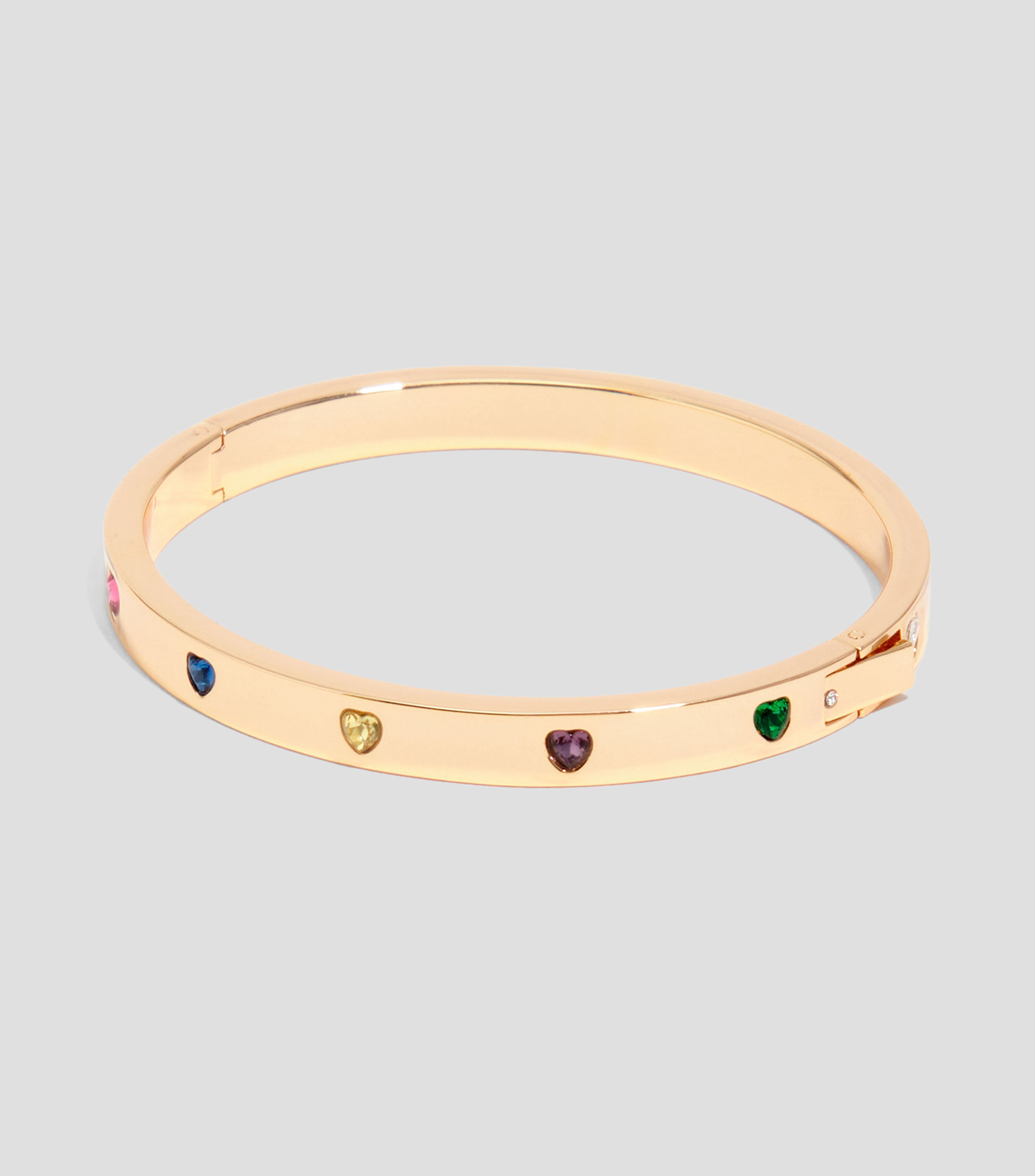 Pulsera cristales corazón dorada Mujer