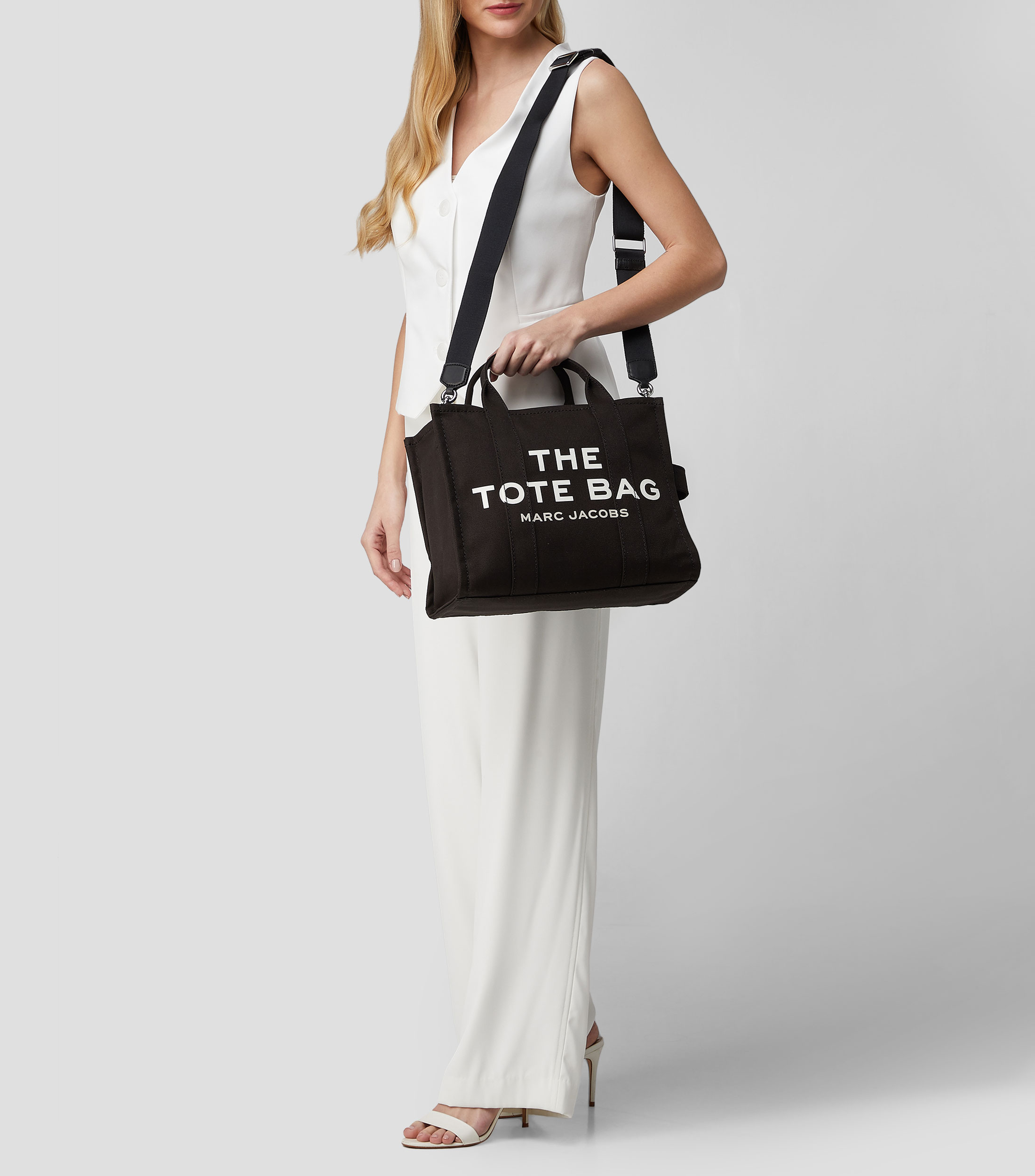 Bolsa The Medium tote bag negro estampado Mujer