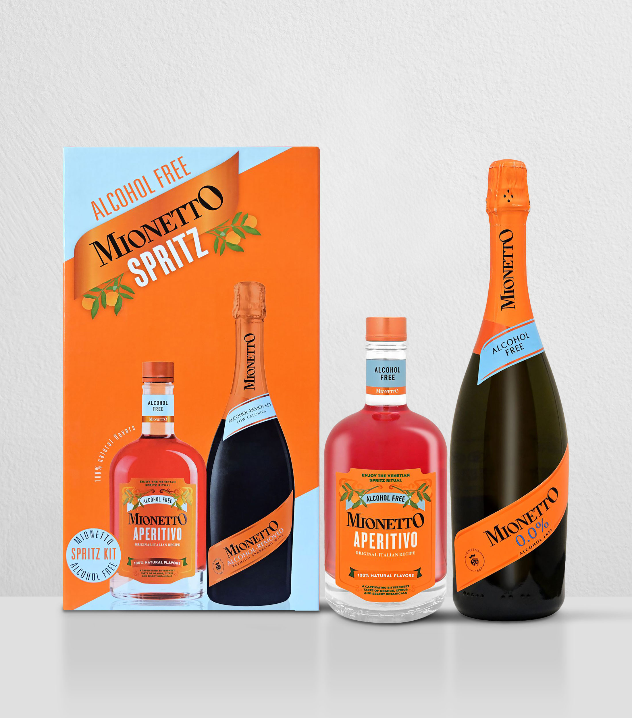 Set Mionetto Spritz Glera sin alcohol, Italia, 750 ml + 500 ml