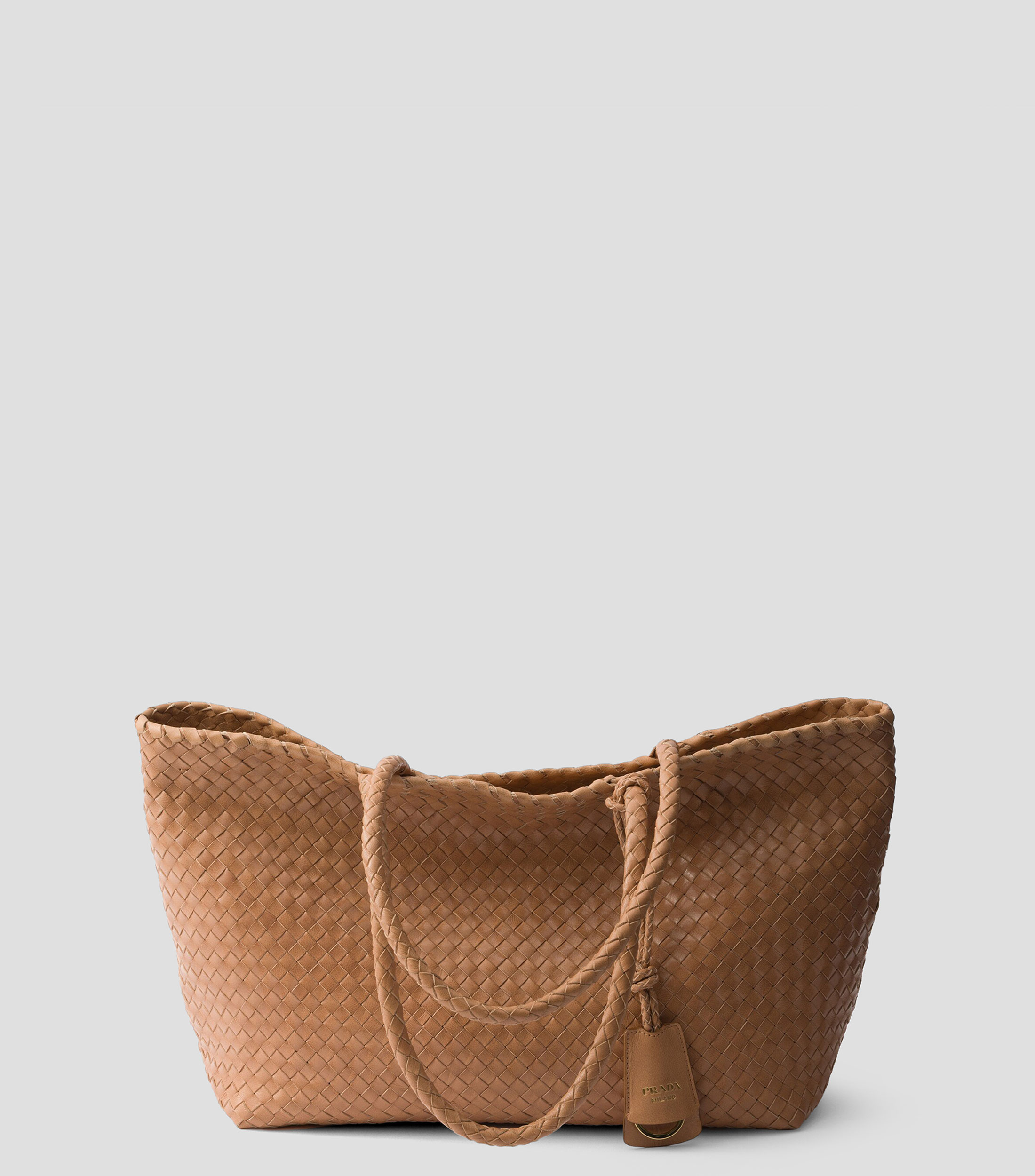 Bolsa Tote Beige de Piel, Mujer