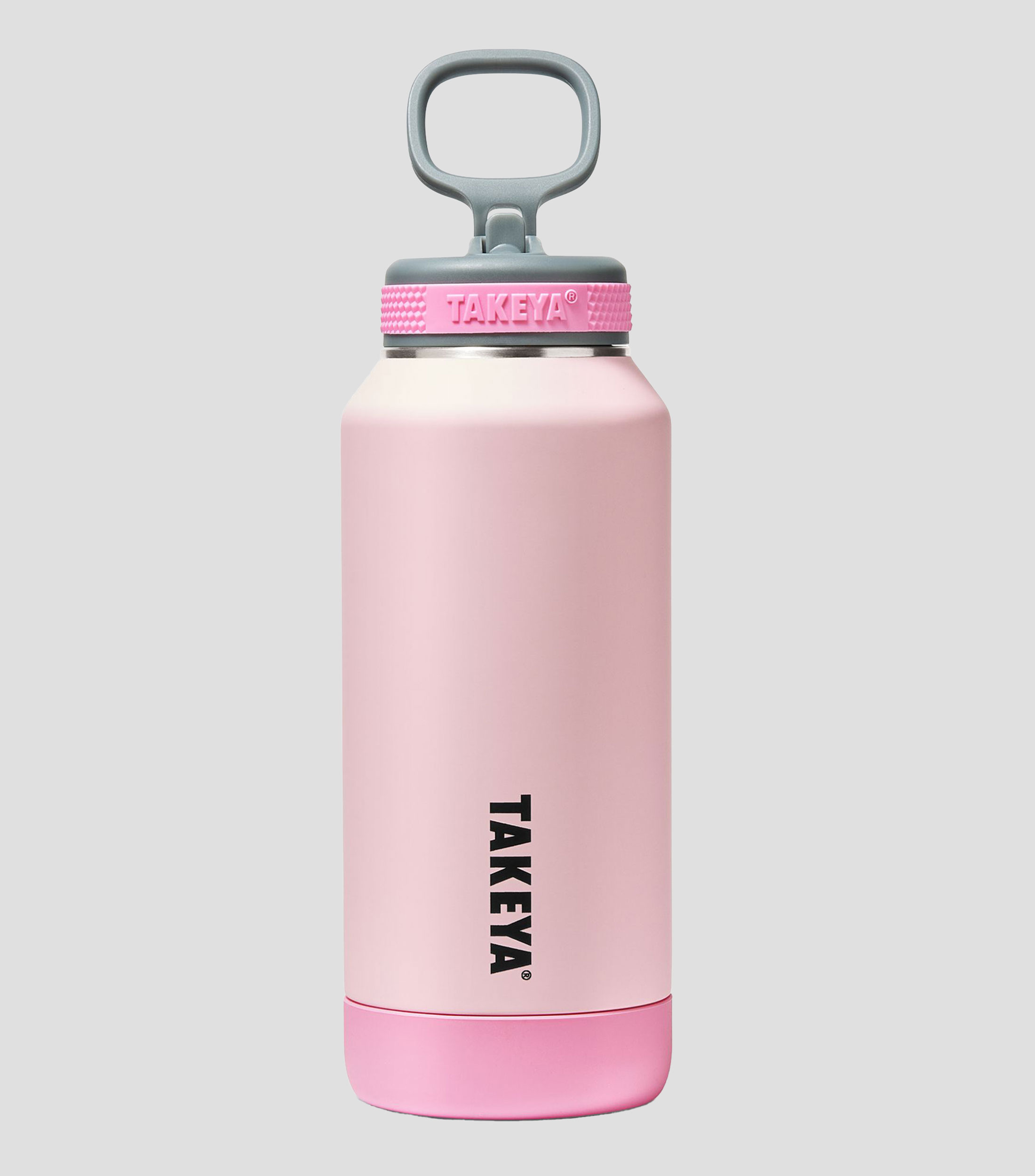 Botella con Popote Soft Touch, 950 ml Rosa