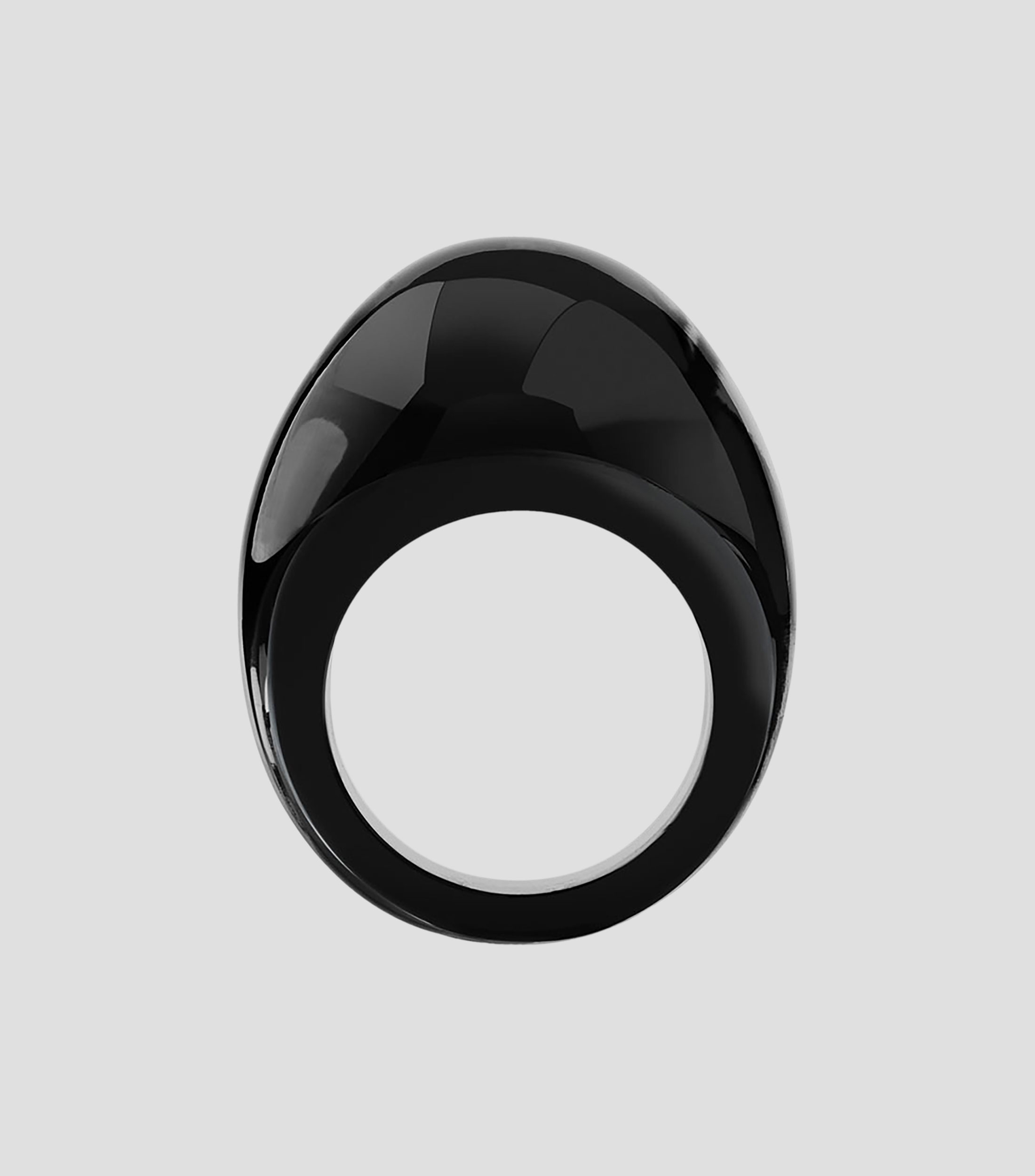 Anillo Cabuchón negro Mujer talla 52