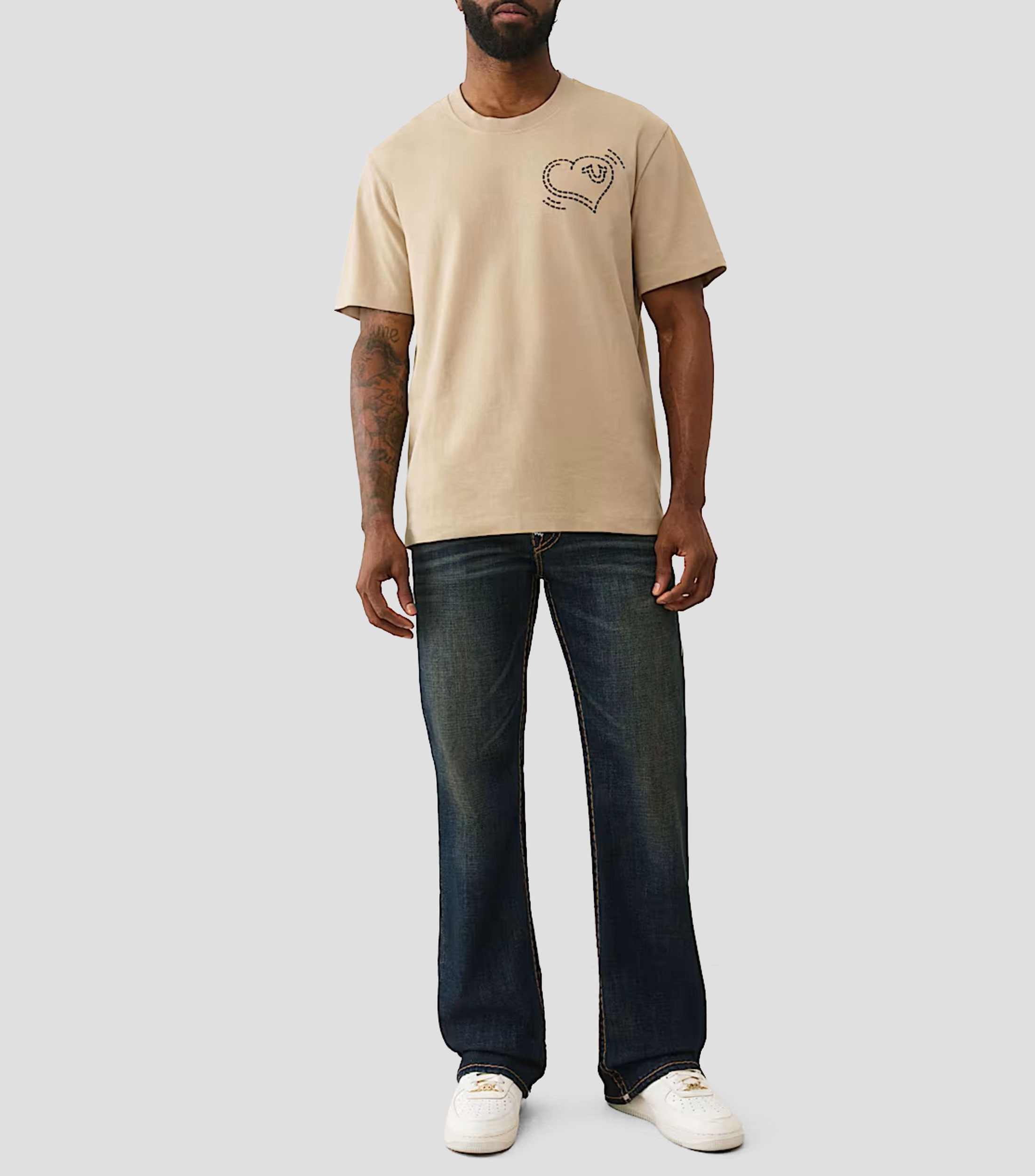 Playera cuello redondo manga corta estampado Hombre