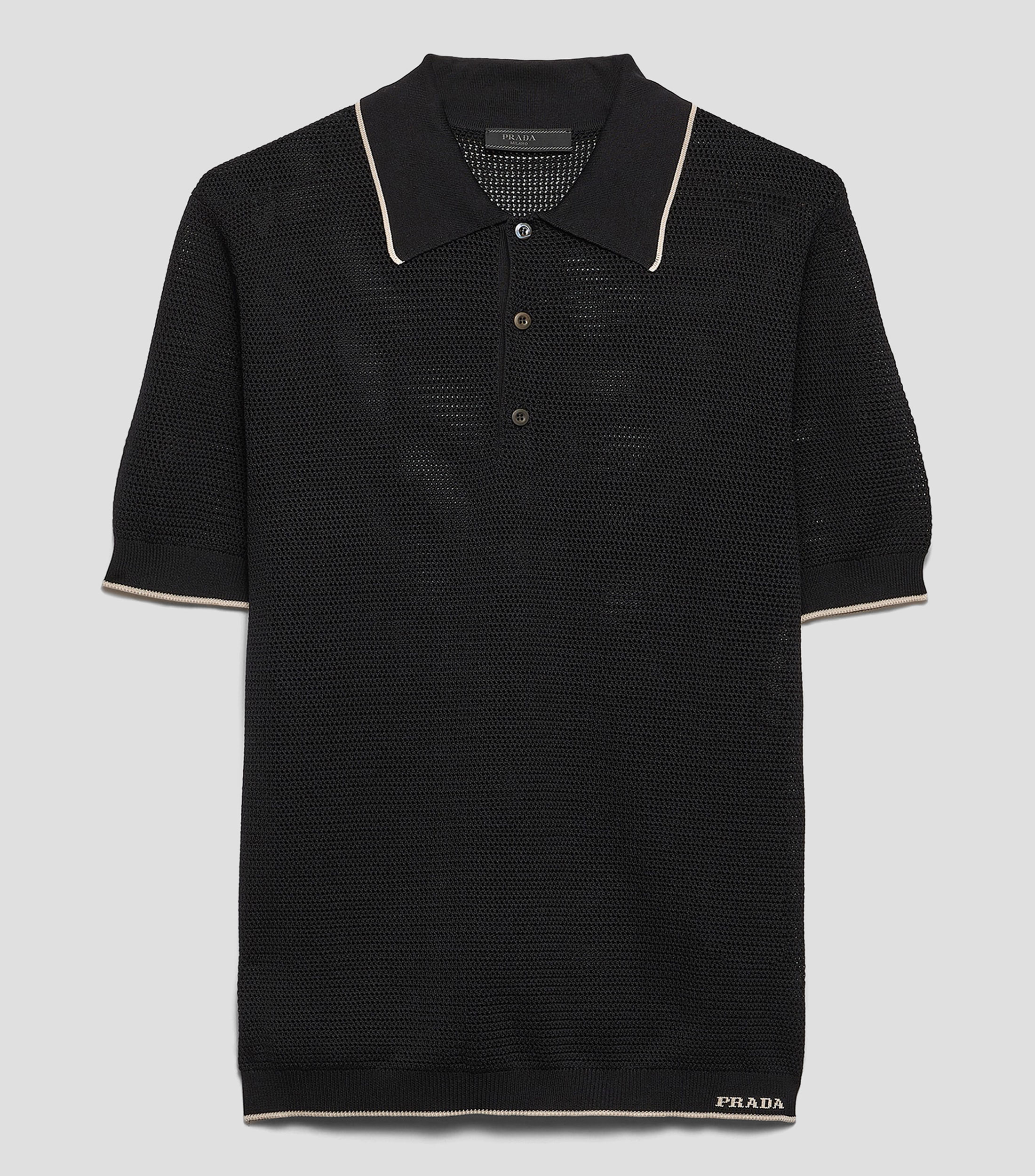 Playera tipo polo con manga corta lisa Hombre