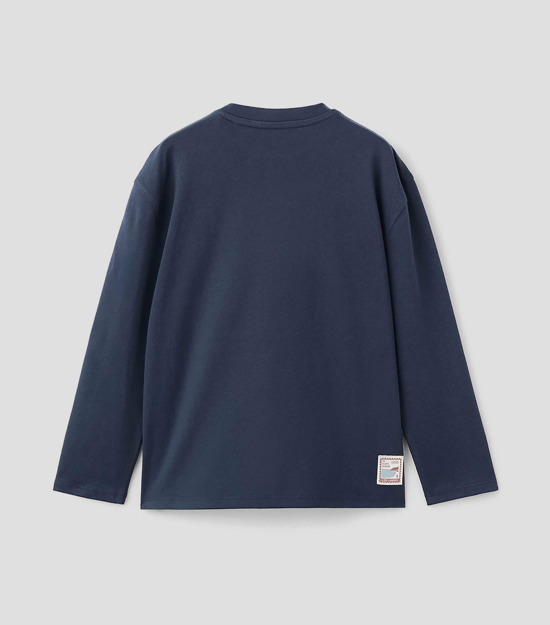 Playera cuello redondo manga larga estampada Niño