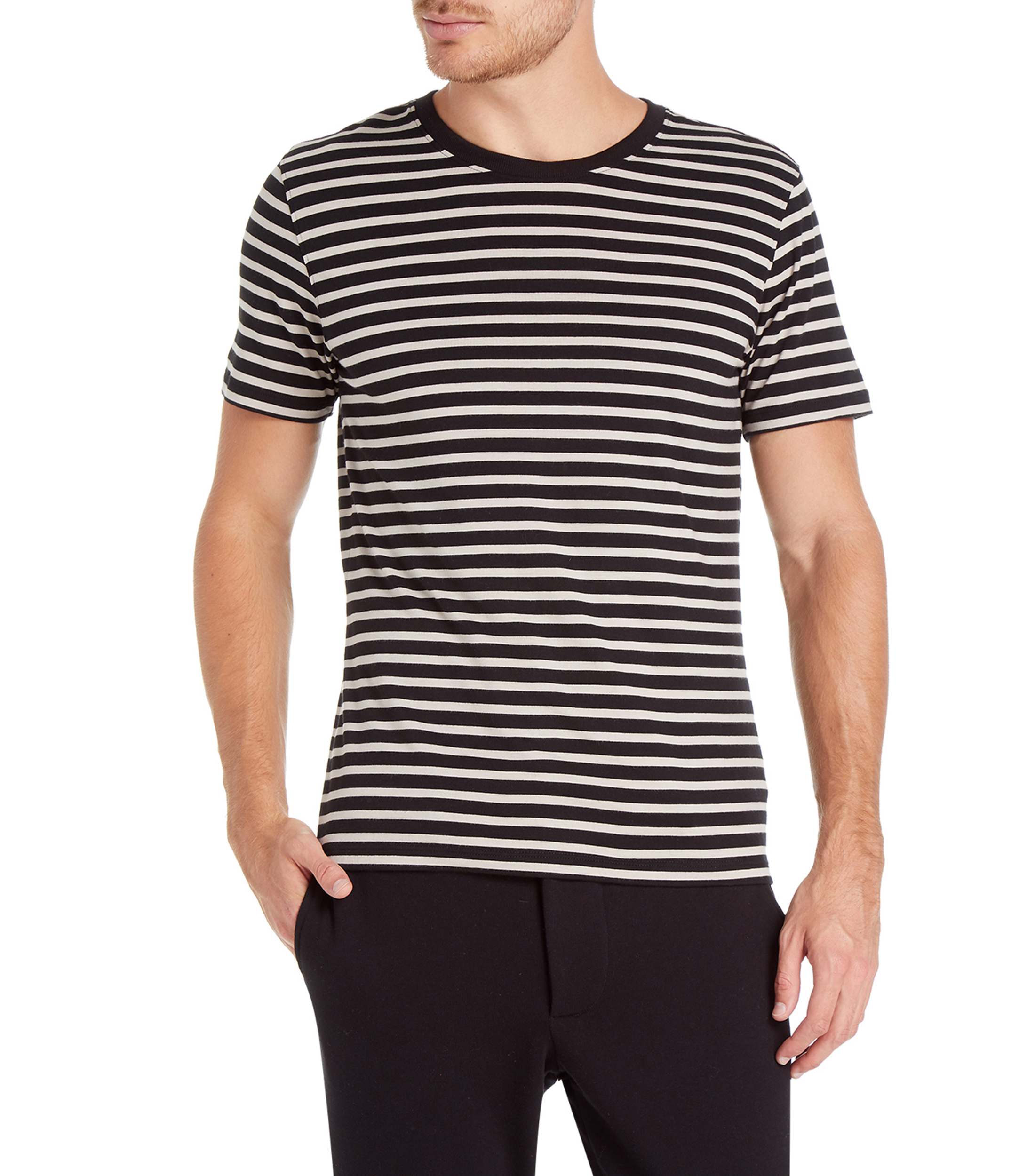 Playeras rayadas blanco y negro