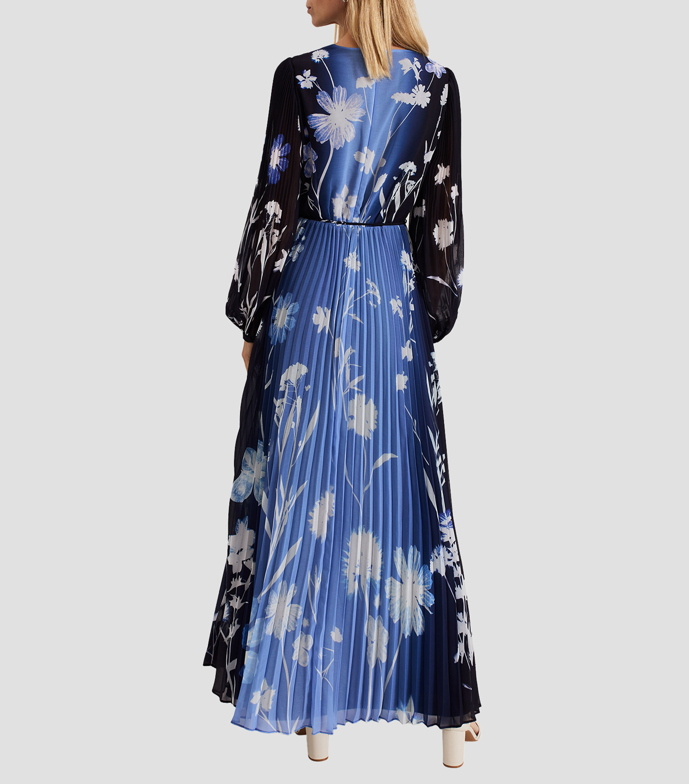 Vestido maxi manga larga con estampado floral Annie Mujer