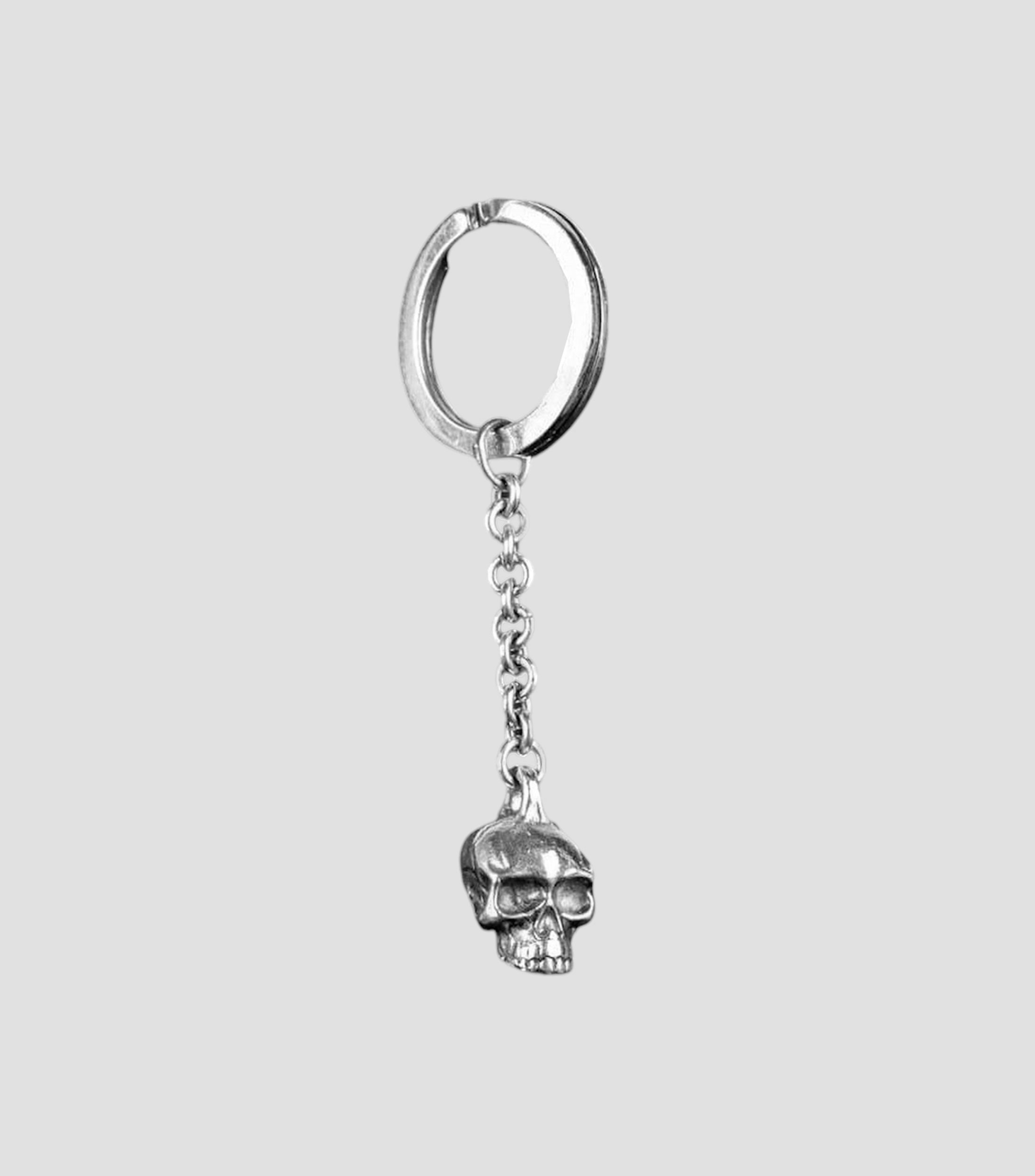 Llavero de calavera en plata .925 Hombre