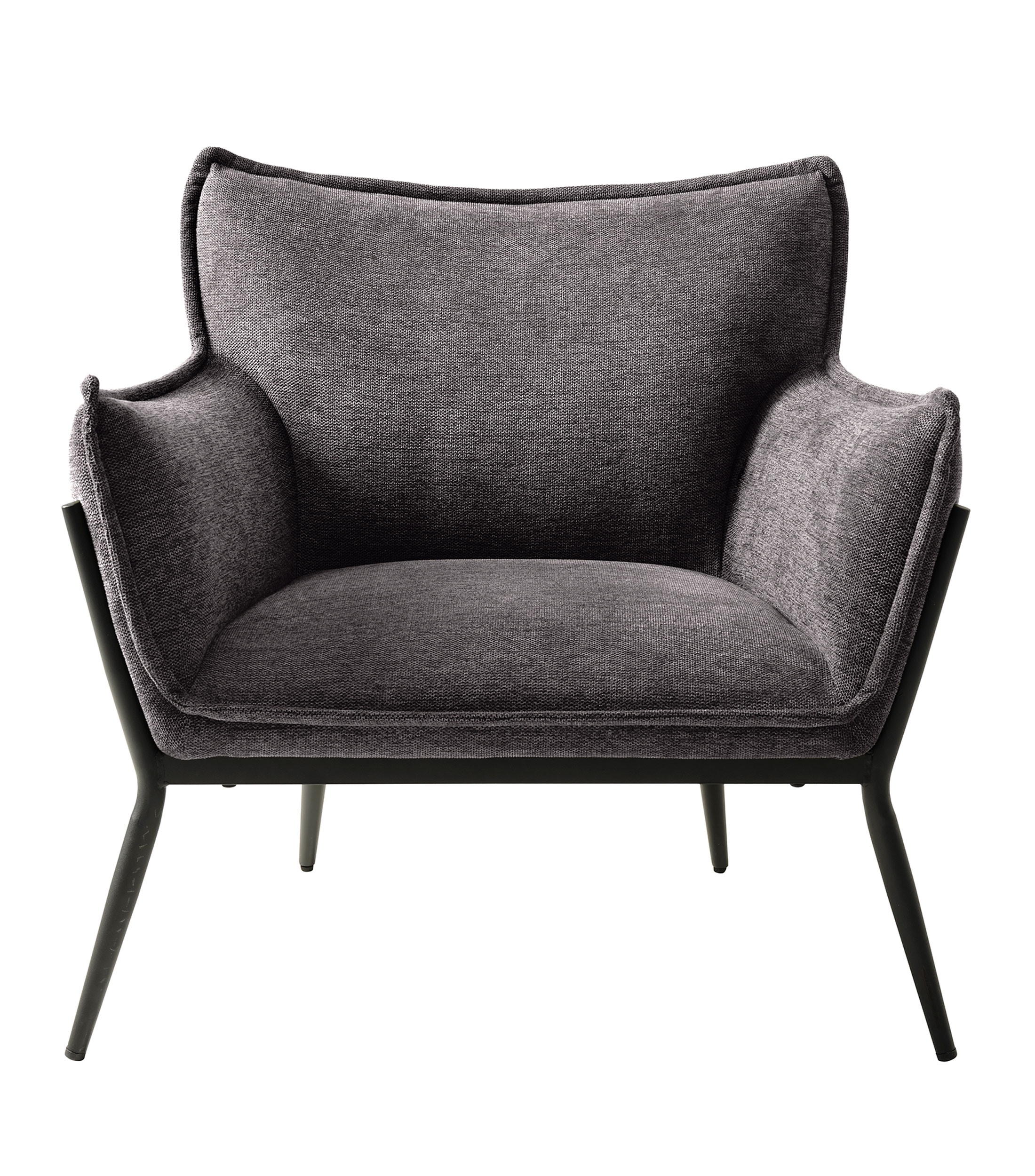 Sillón Calgary en tela spuma metal Gris Oscuro