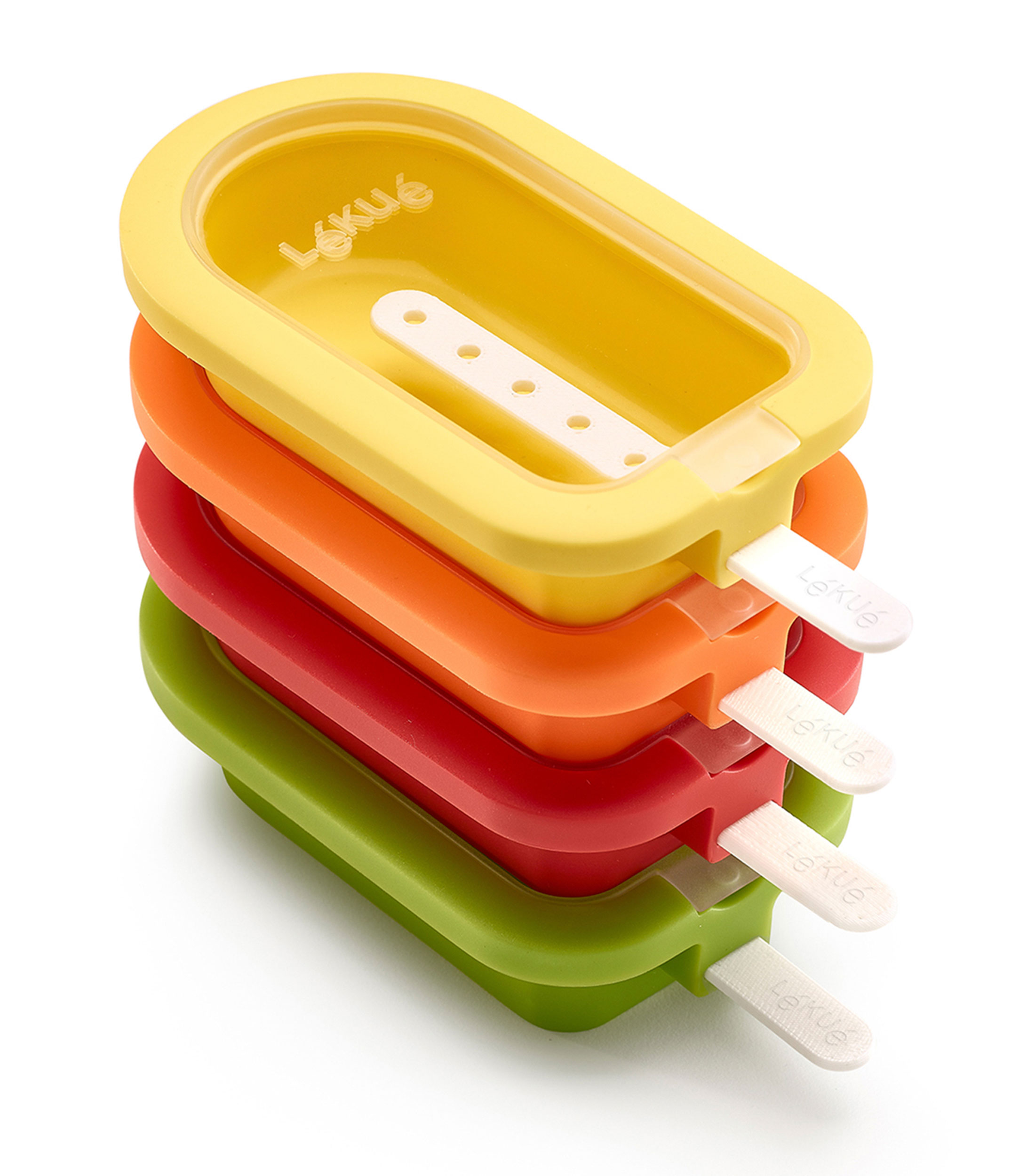 Set 4 moldes para paletas de hielo apilables