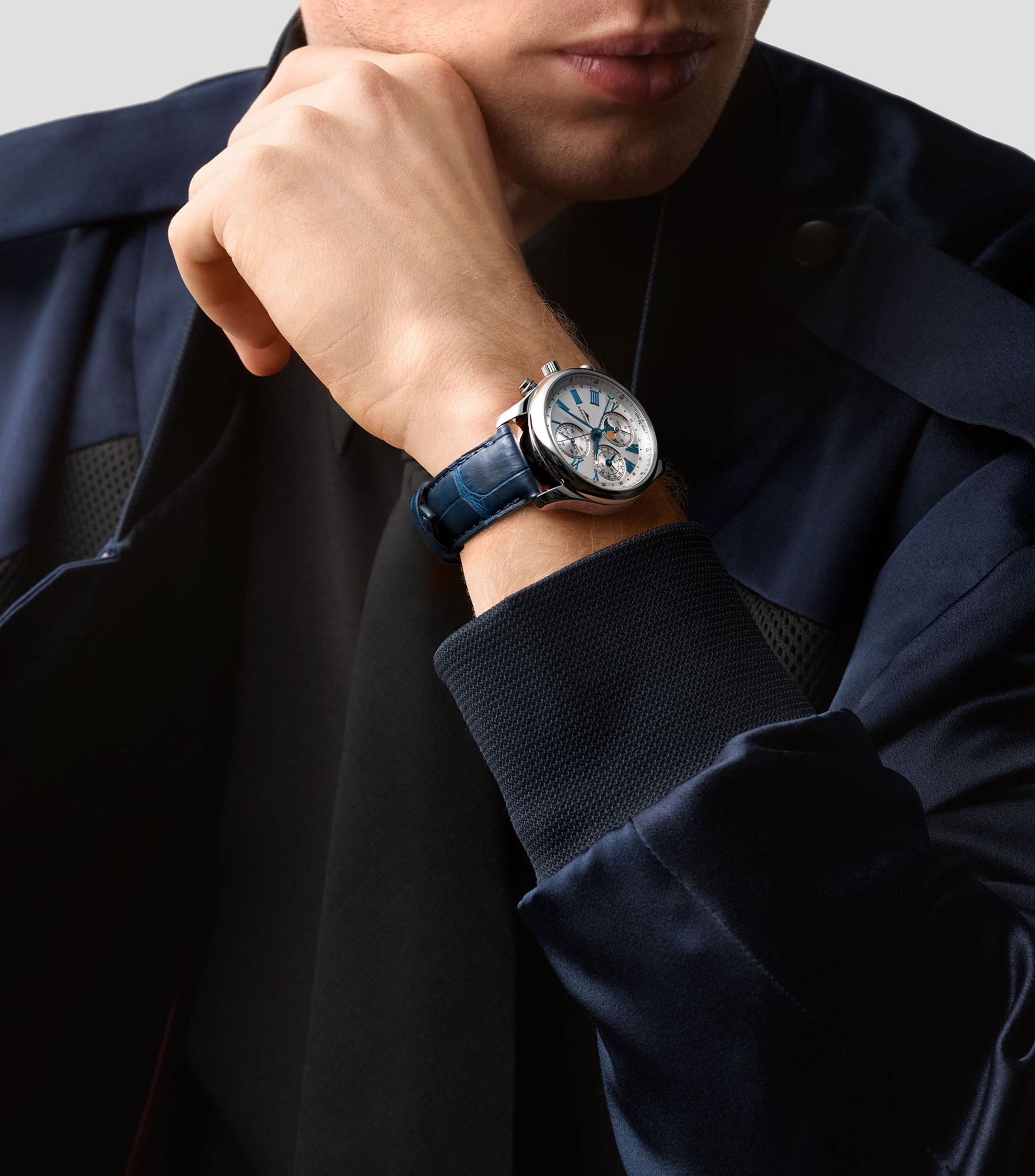 Reloj para Hombre Master Casual, Plateado, Azul