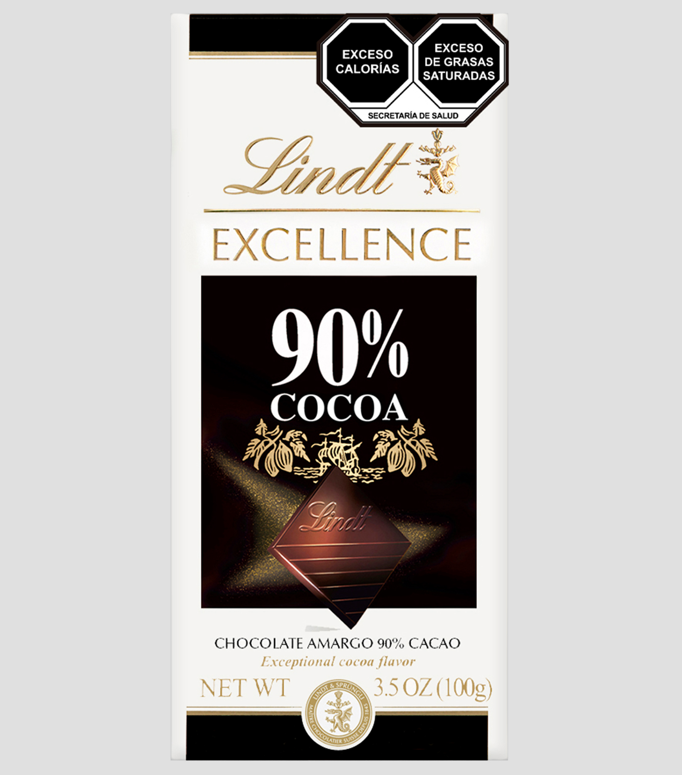 Chocolate Amargo 90% Cacao, 100 gr