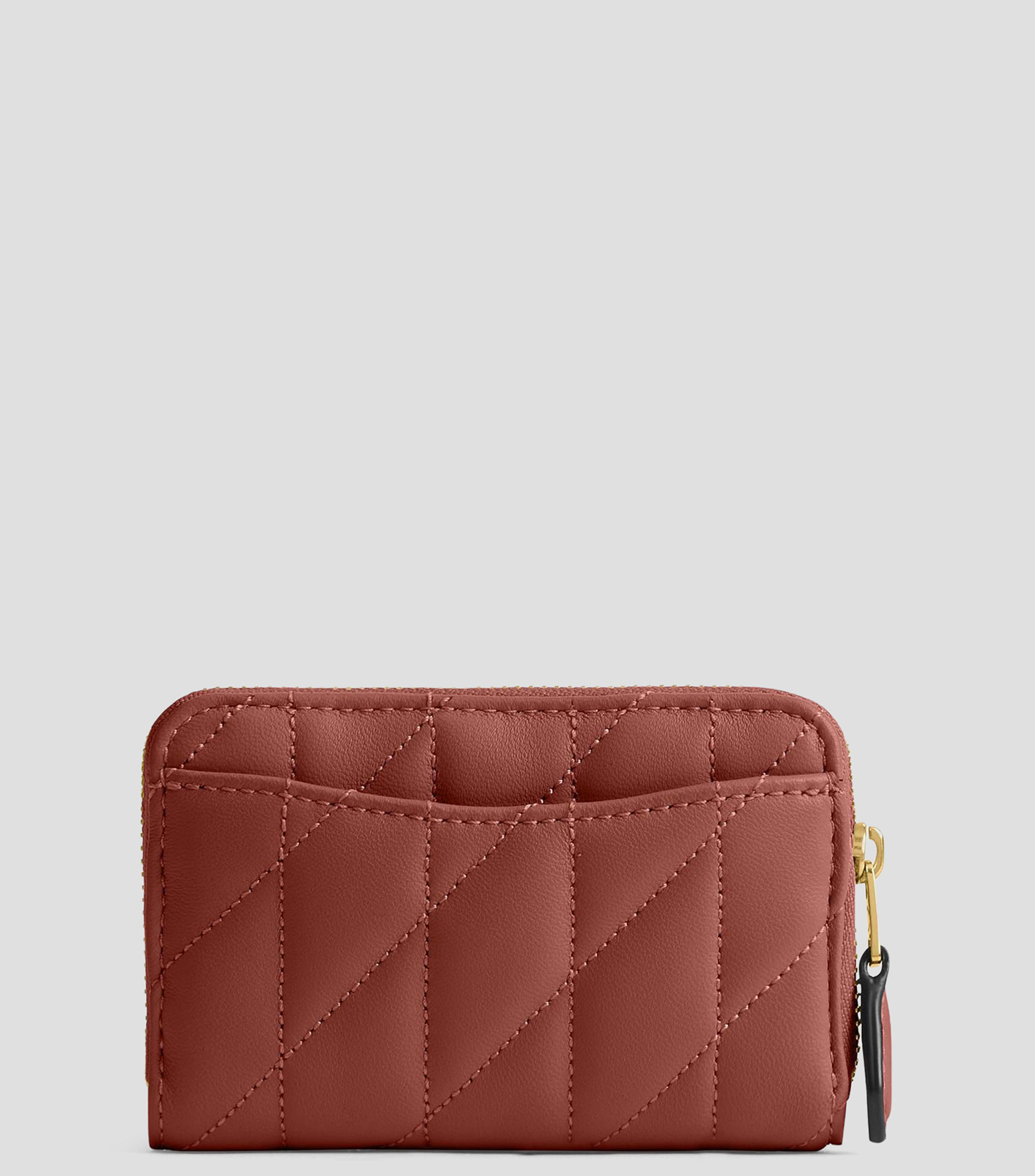 Cartera naranja en piel Essential Small Zip lisa Mujer