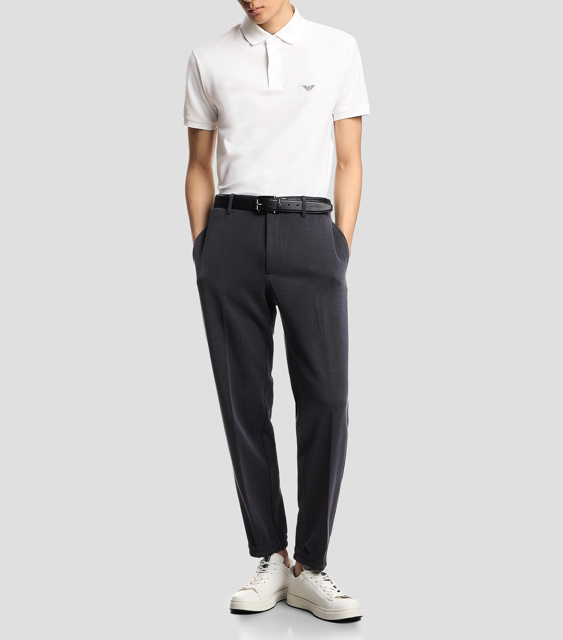 Playera tipo Polo manga corta lisa Hombre