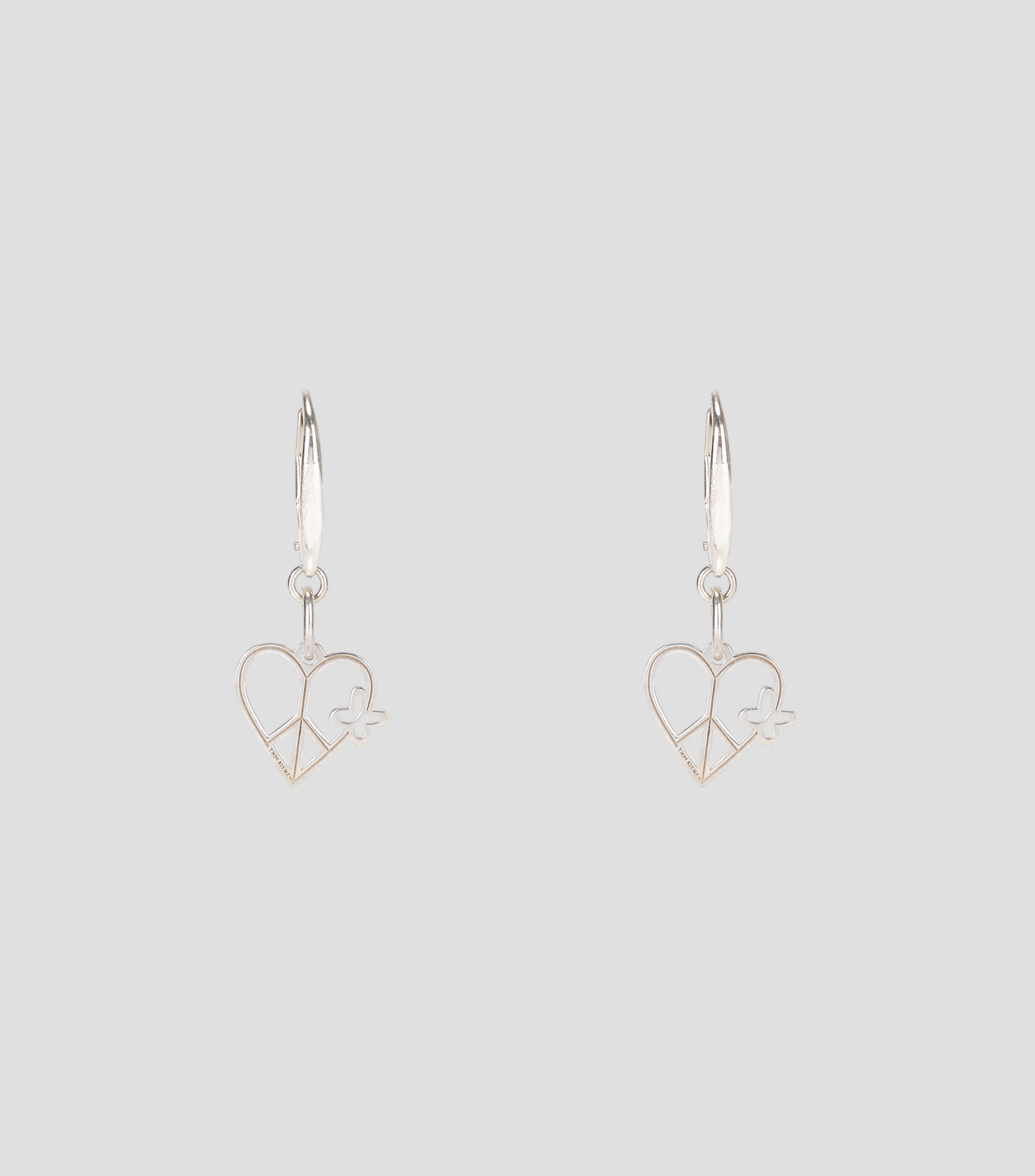 Aretes en plata .925 con corazon Carisma Mujer