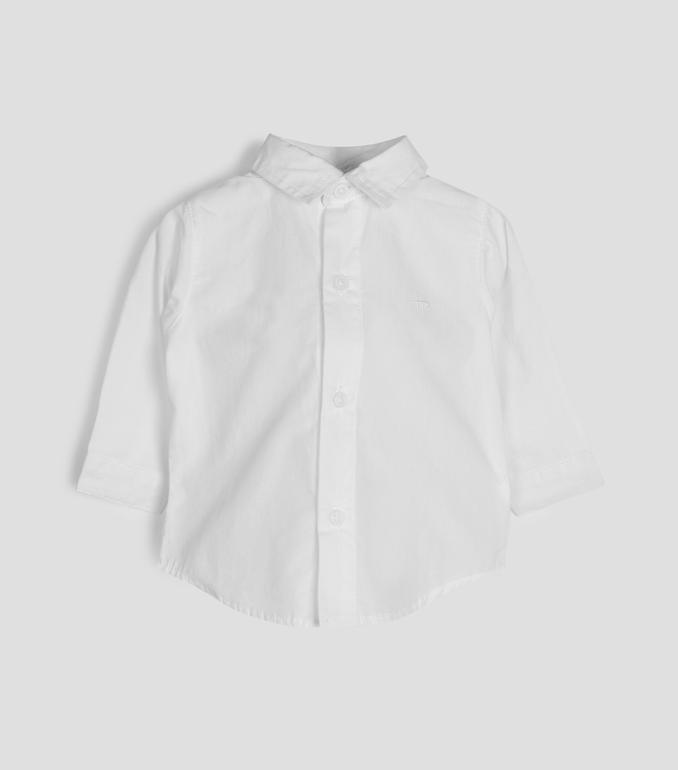 Camisa lisa manga larga Bebé