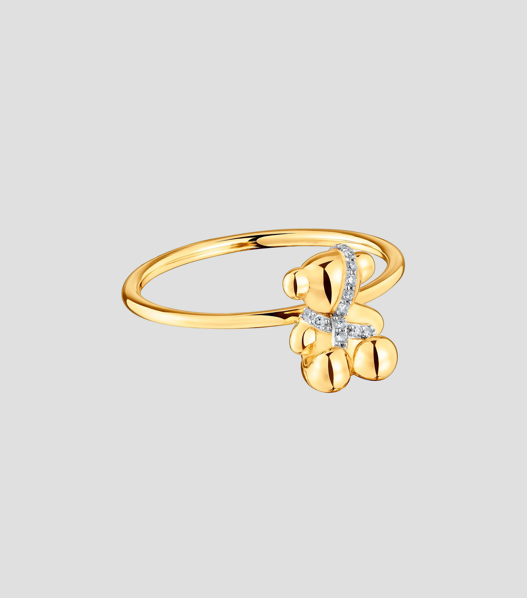 Anillo en oro 18 kilates Lligat oso Mujer