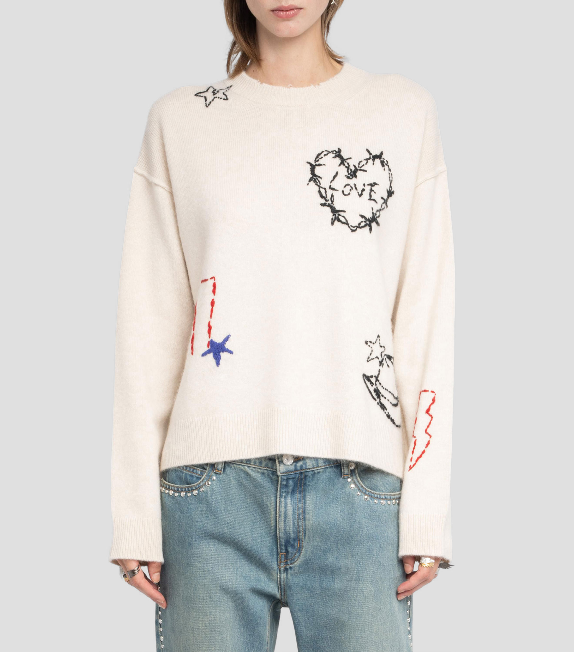 Suéter cuello redondo Mujer