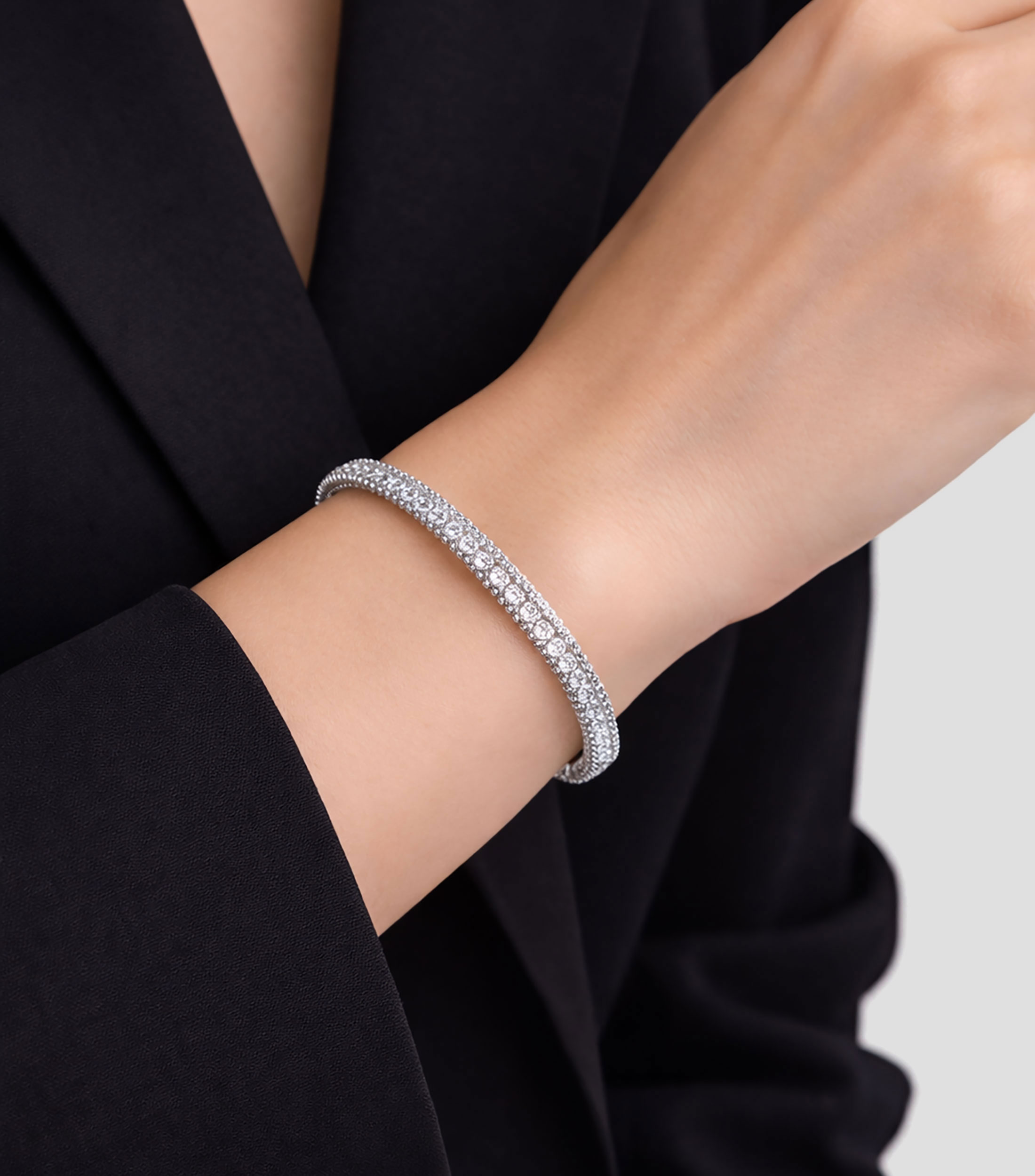 Brazalete en oro blanco de 18 kilates Symphony Princess Mujer