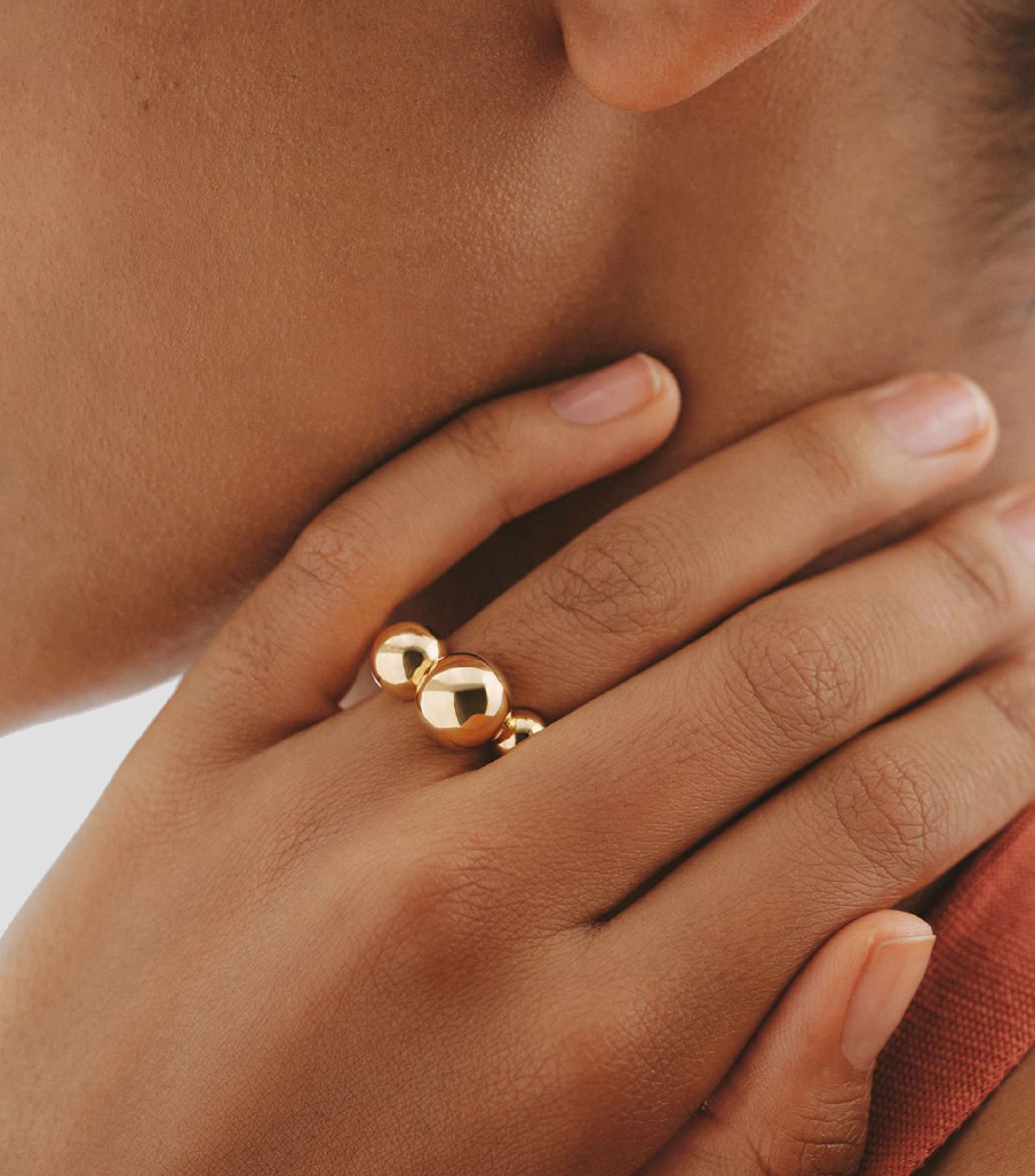 Anillo en Plata .925 con esferas Mujer