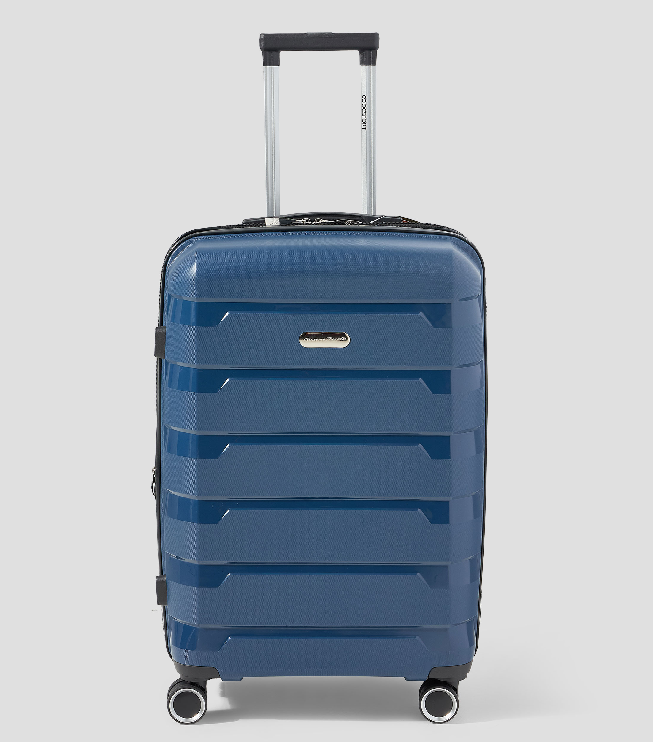 Maleta de viaje rodante de 24" Ocsport expandible azul